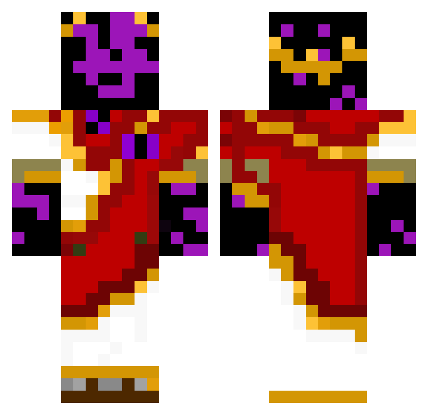 Darth_Frog Minecraft skin, front and back view