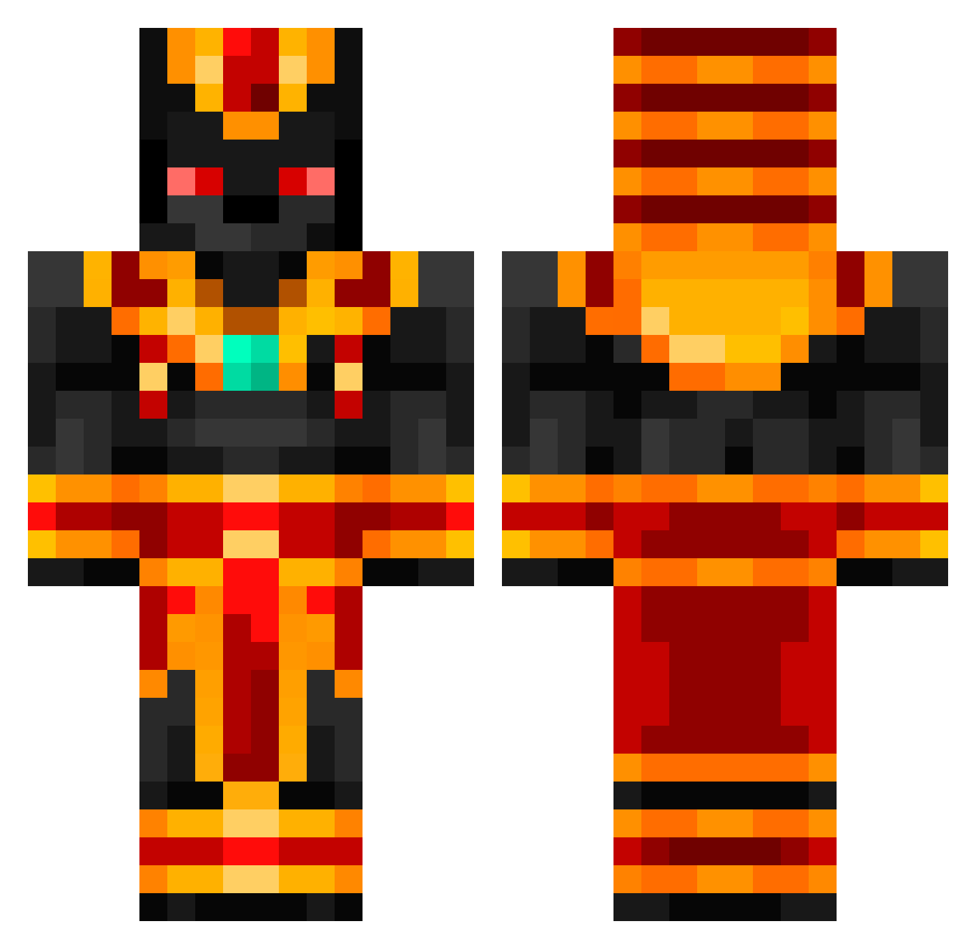 tenshiify Minecraft skin, front and back view