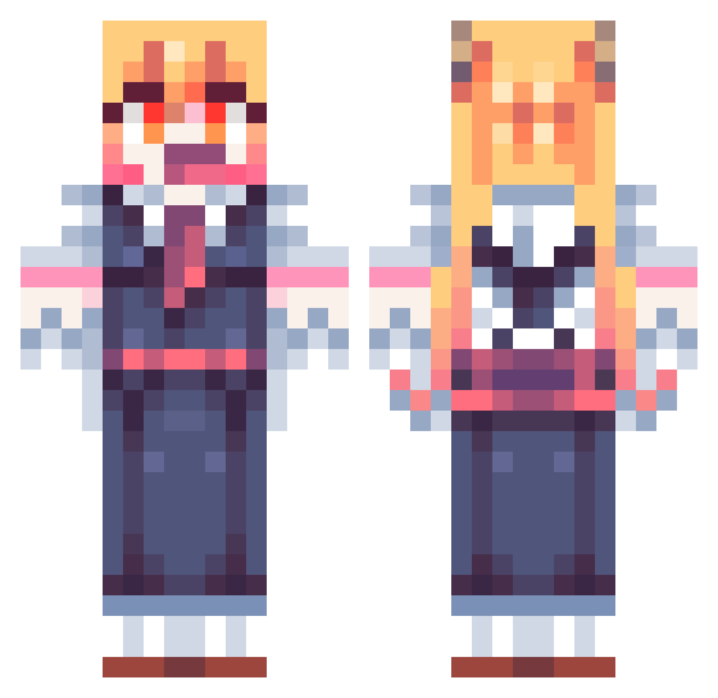 reku_ Minecraft skin, front and back view