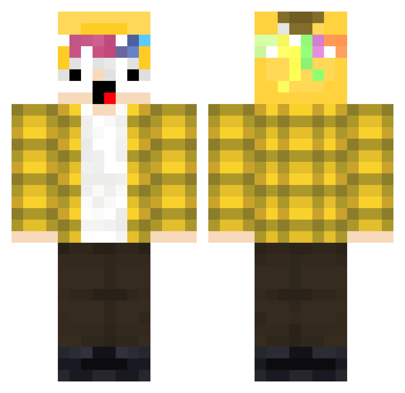 TonhoCabruco Minecraft skin, front and back view