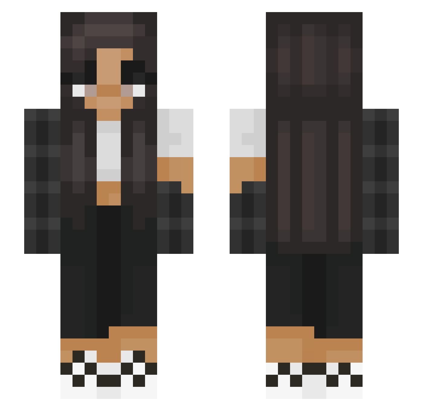 RonjaTrk2312 Minecraft skin, front and back view