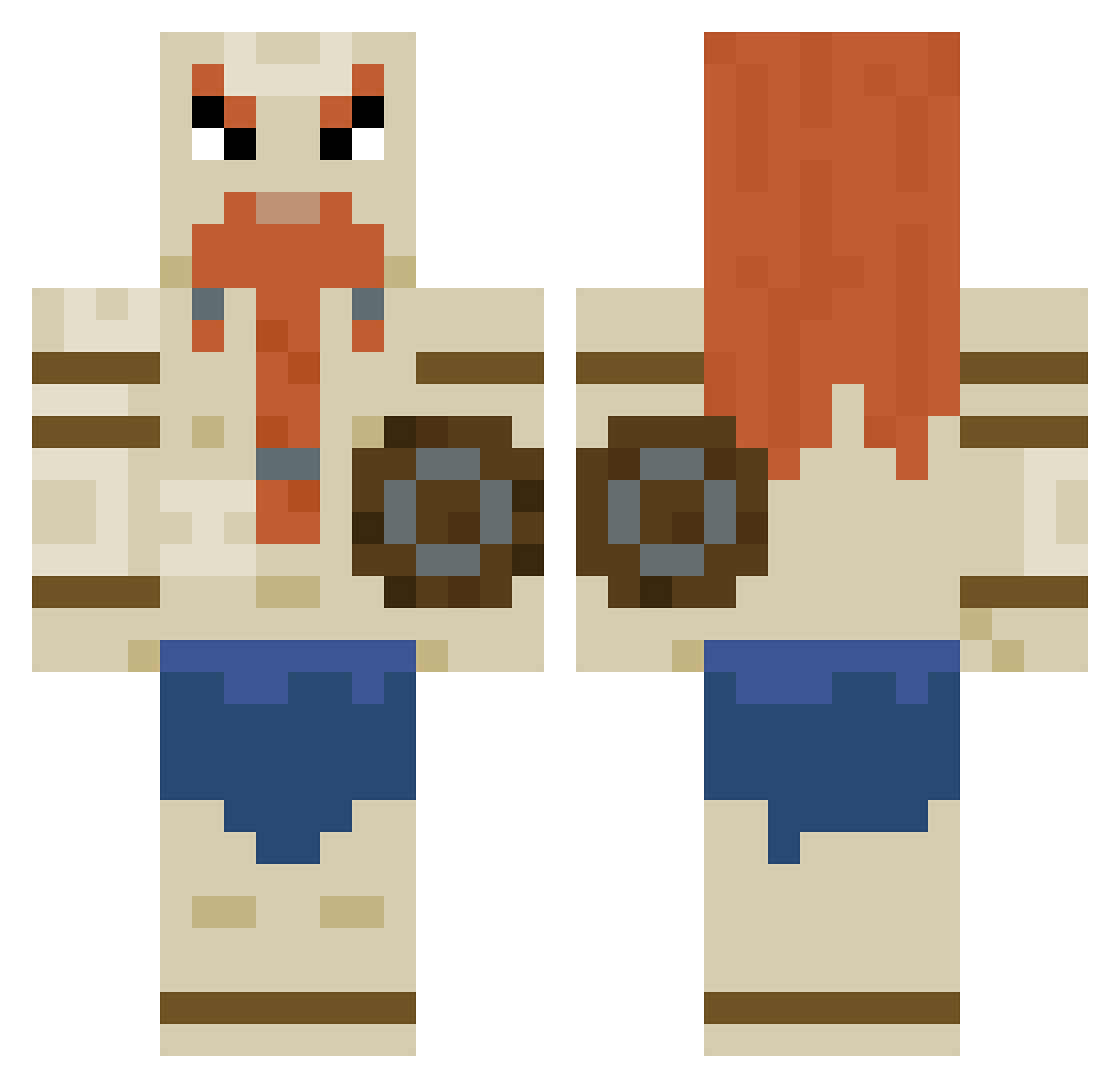 Recs69 Minecraft skin, front and back view