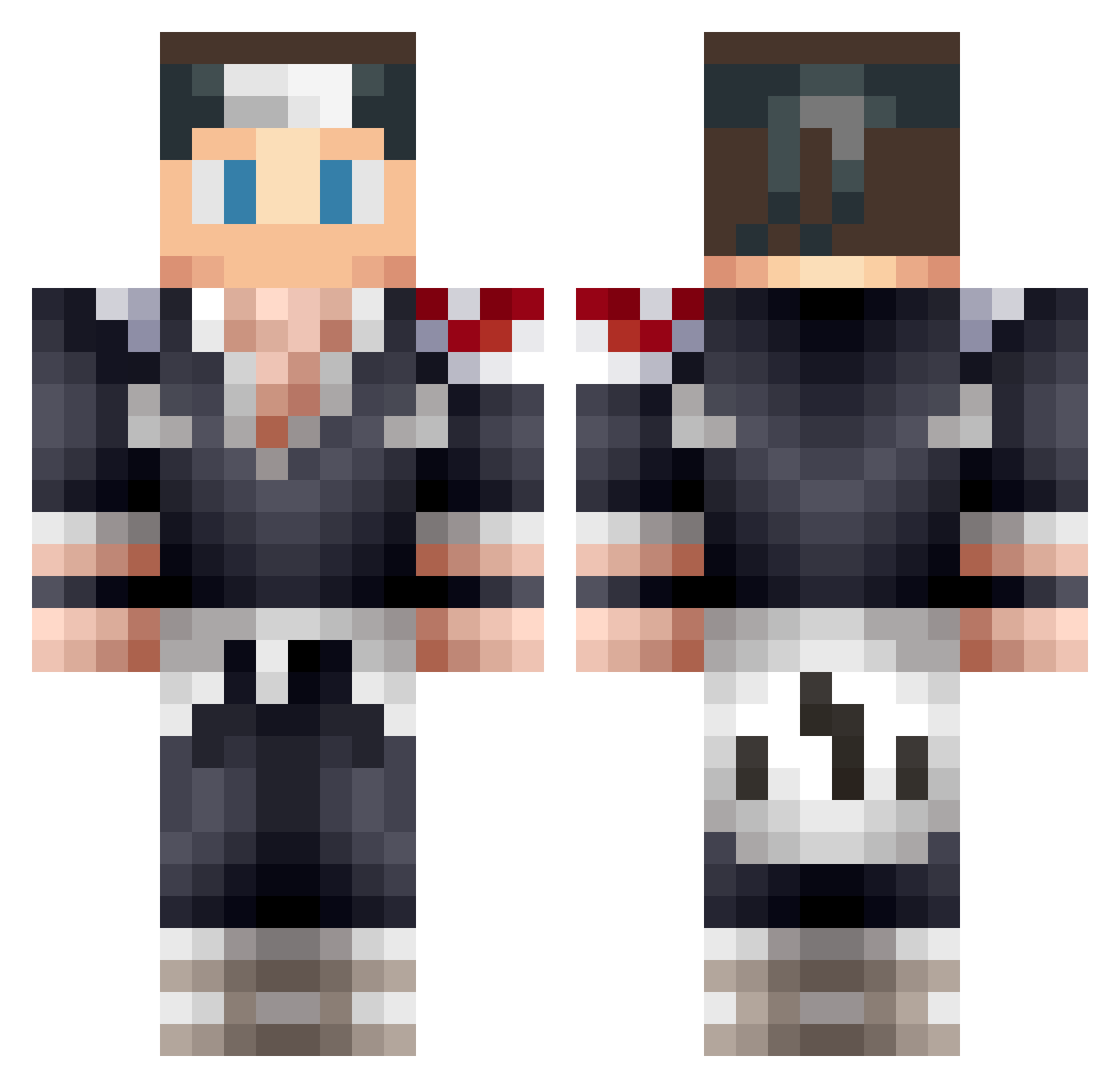 SlyoKBL Minecraft skin, front and back view