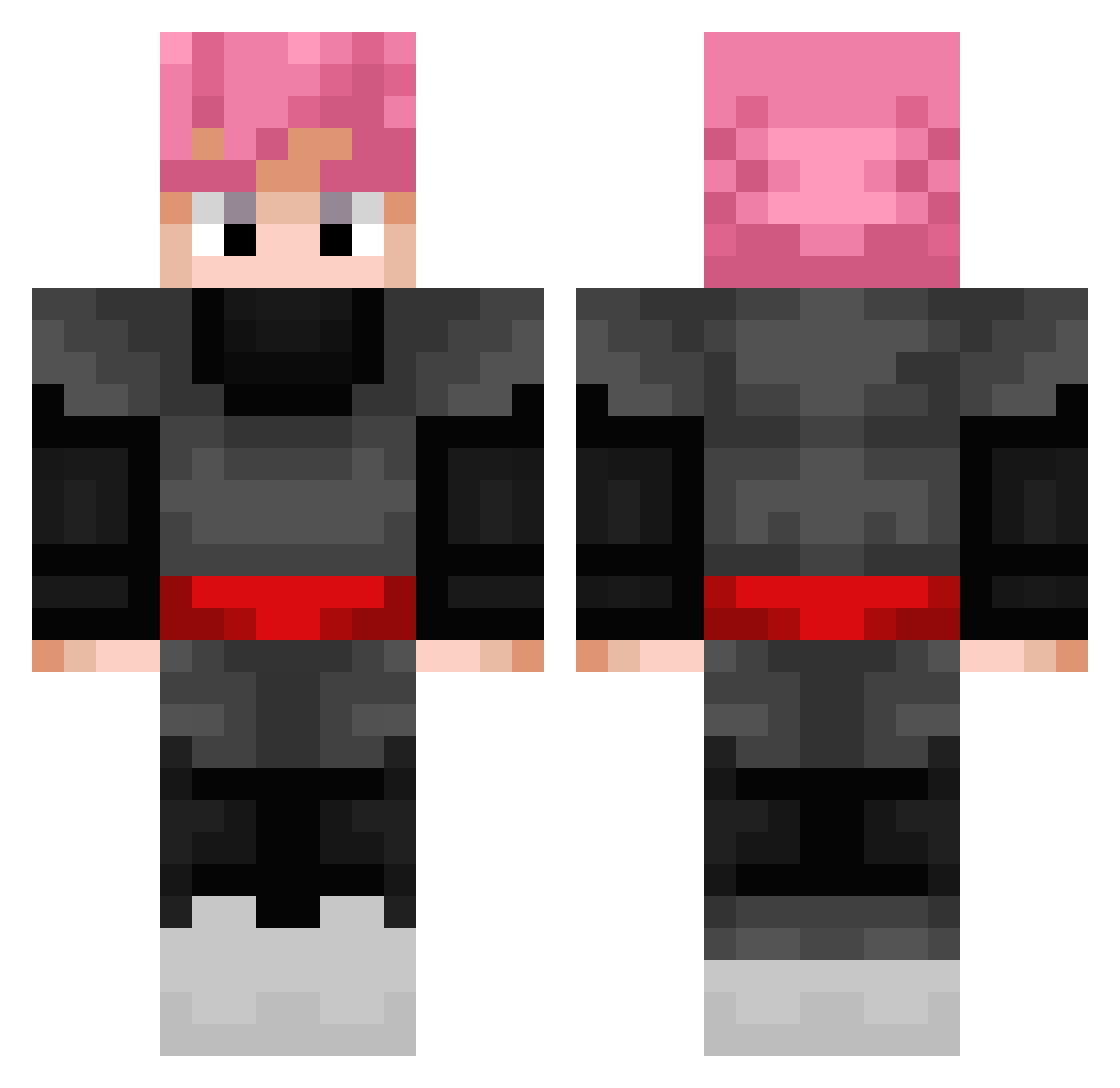ExonnMC Minecraft skin, front and back view