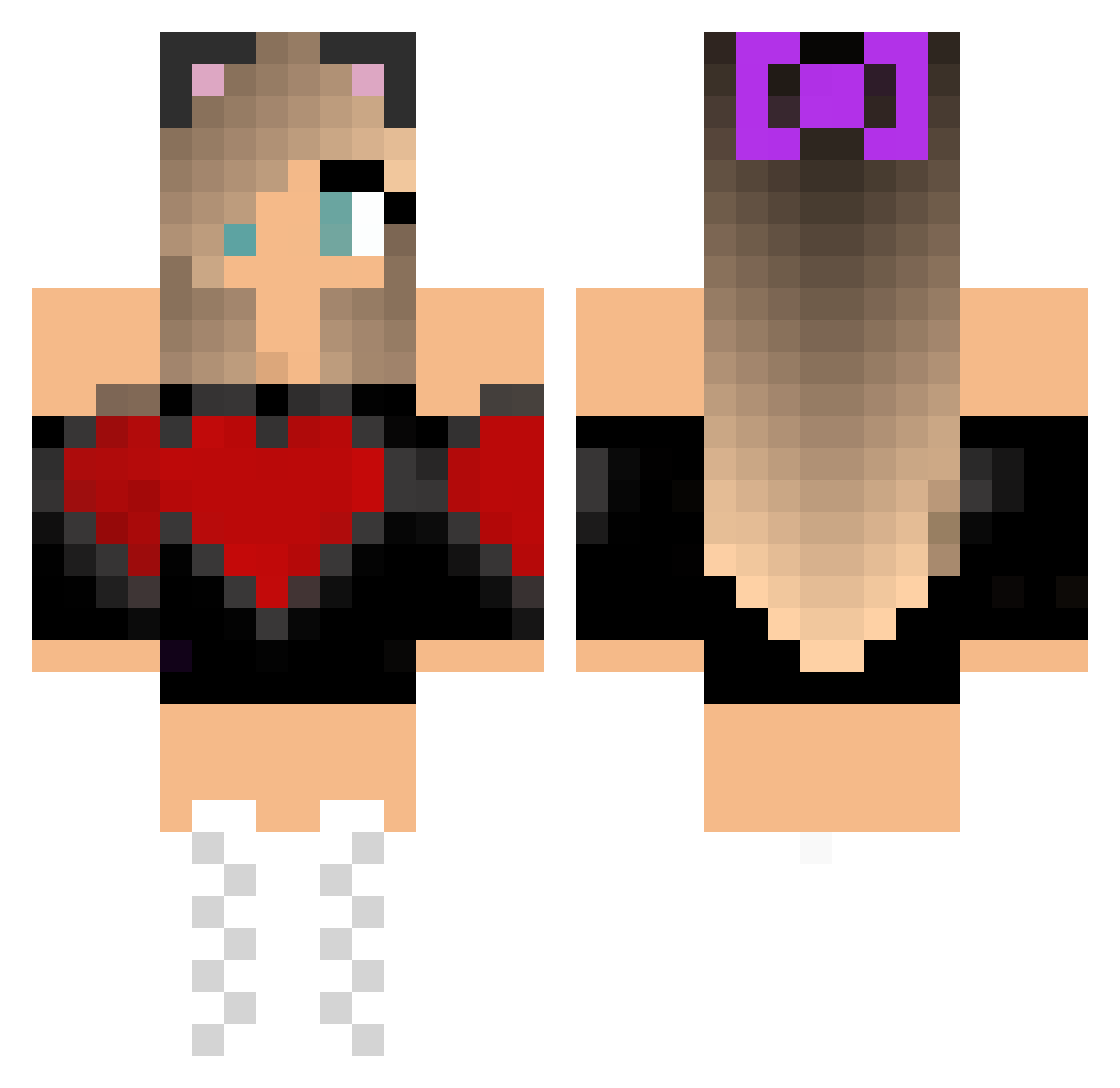 Gamerjoseph12 Minecraft skin, front and back view
