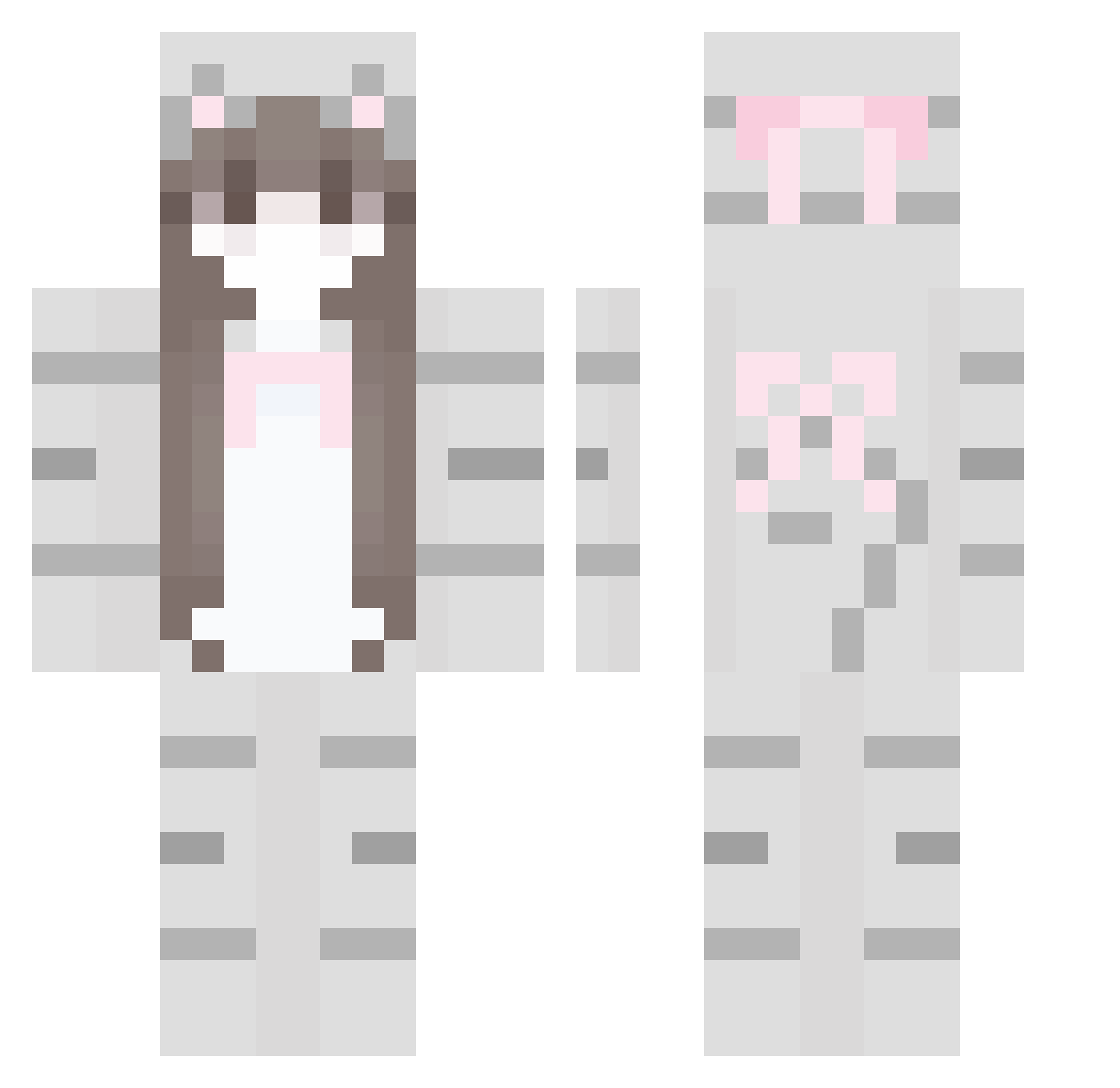 Sttargazing Minecraft skin, front and back view