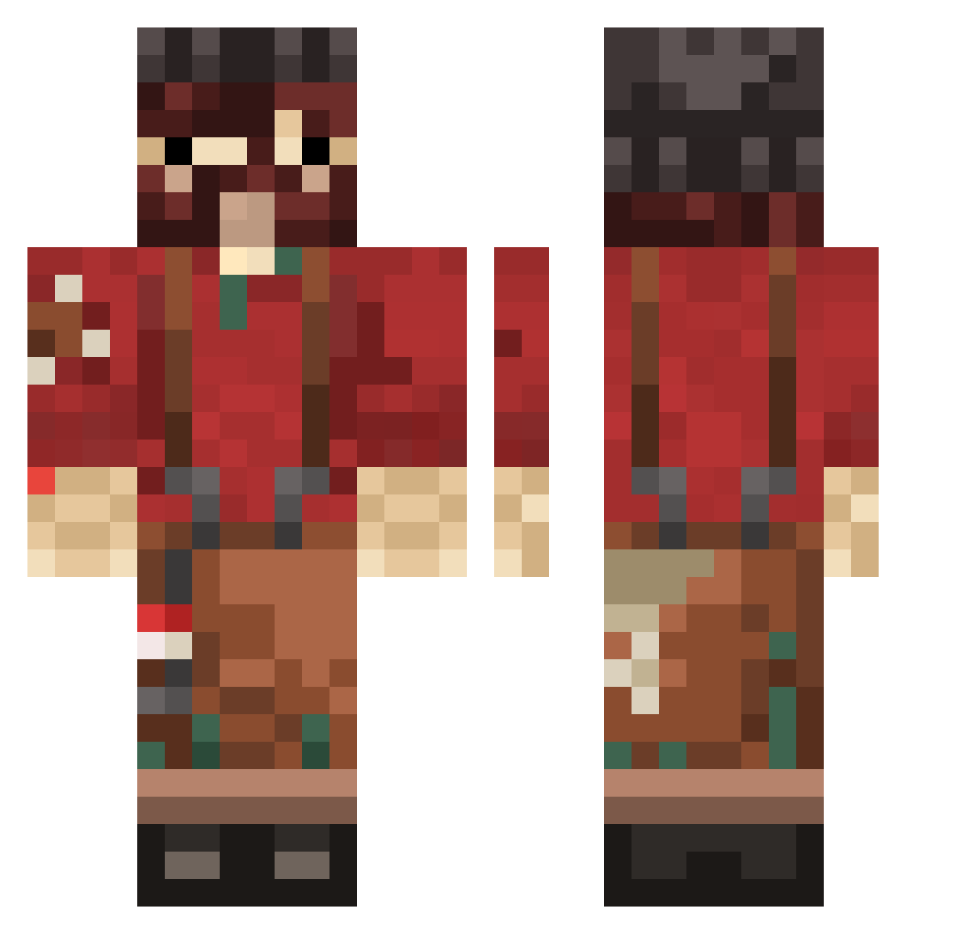 ca_b Minecraft skin, front and back view