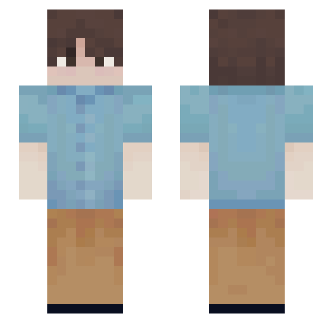 xdm3xi Minecraft skin, front and back view