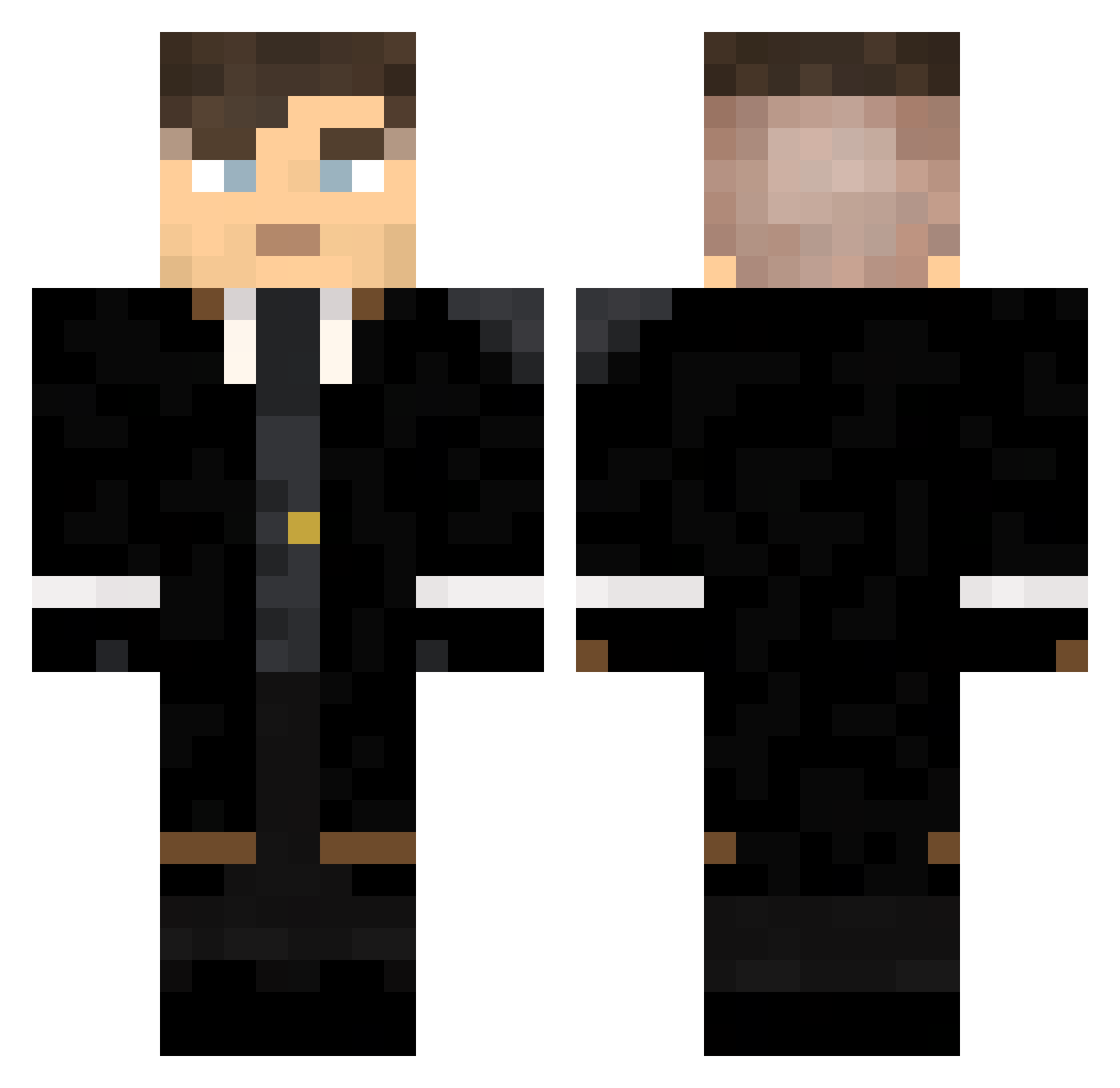 R4inard Minecraft skin, front and back view