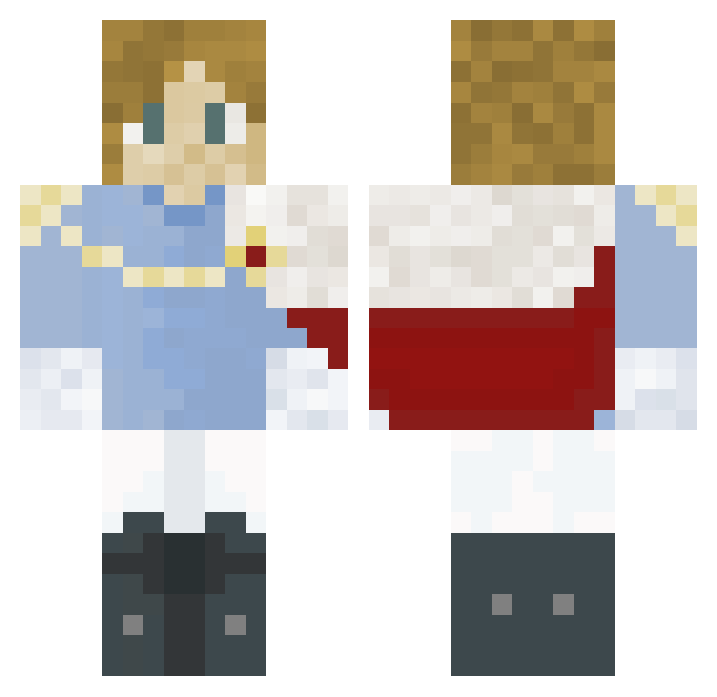 TheSushiLover Minecraft skin, front and back view