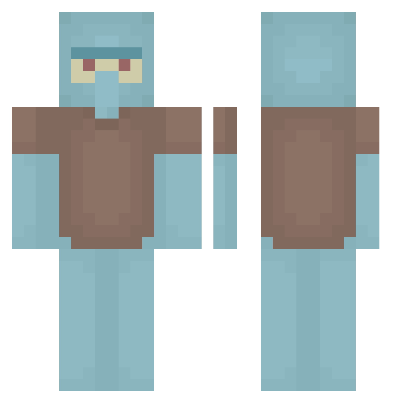 Tyup_ Minecraft skin, front and back view