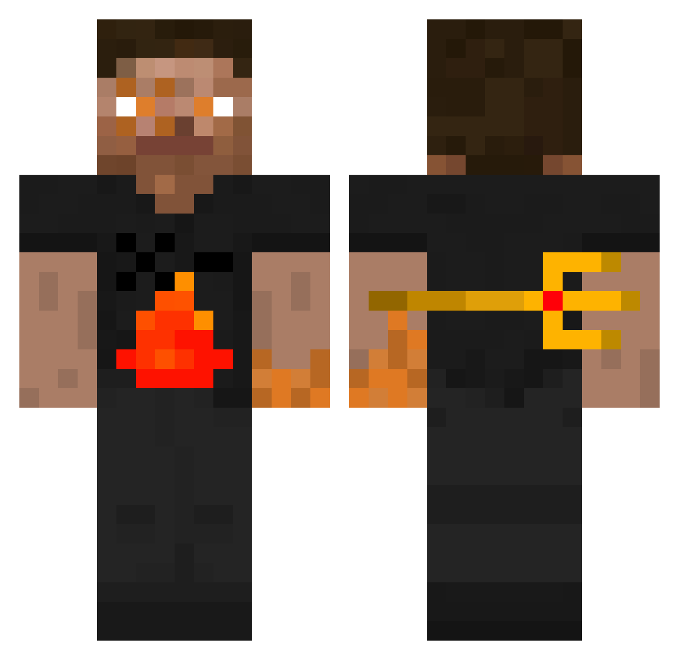 xebyotes__ Minecraft skin, front and back view