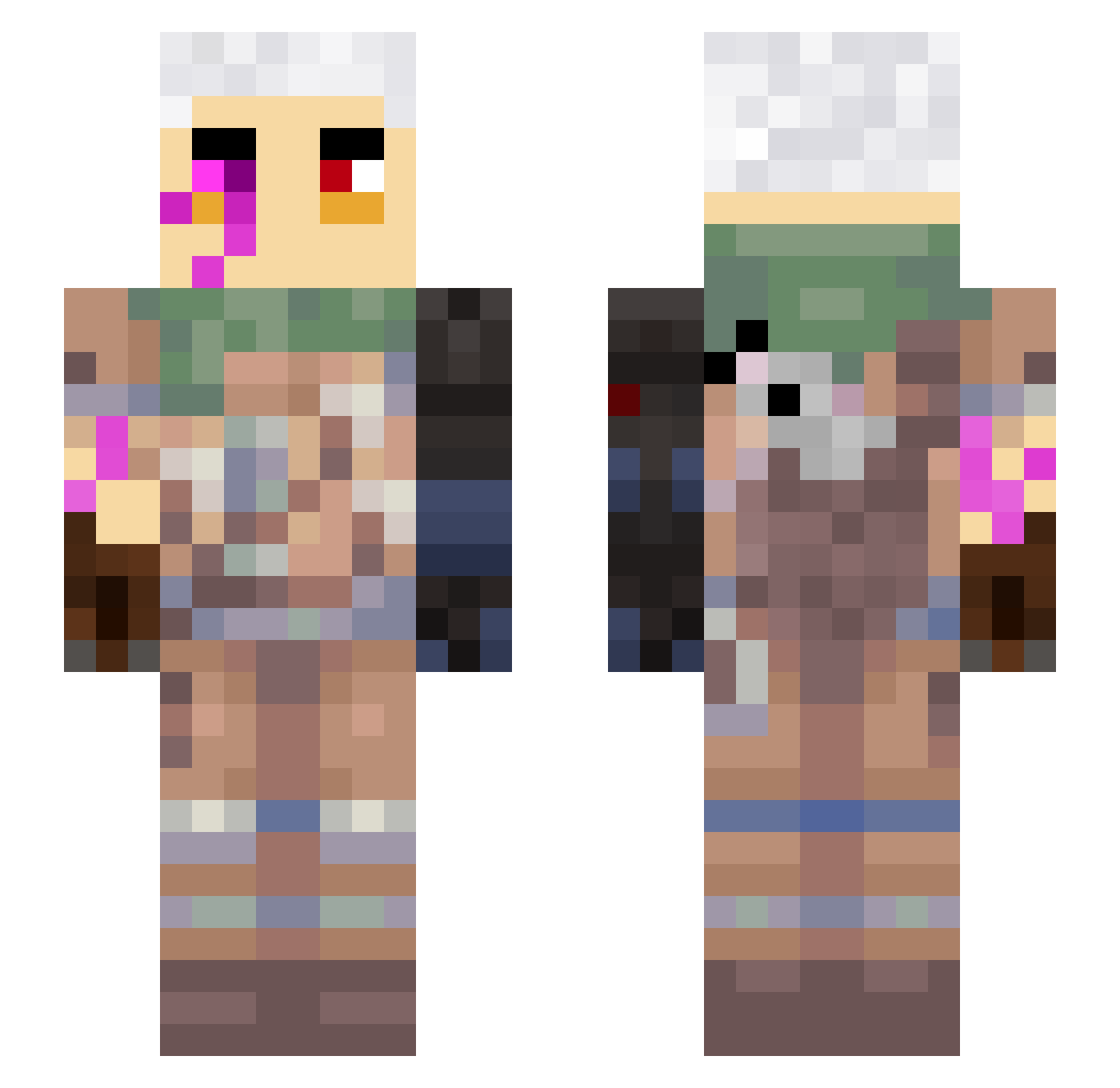 Rimel469 Minecraft skin, front and back view