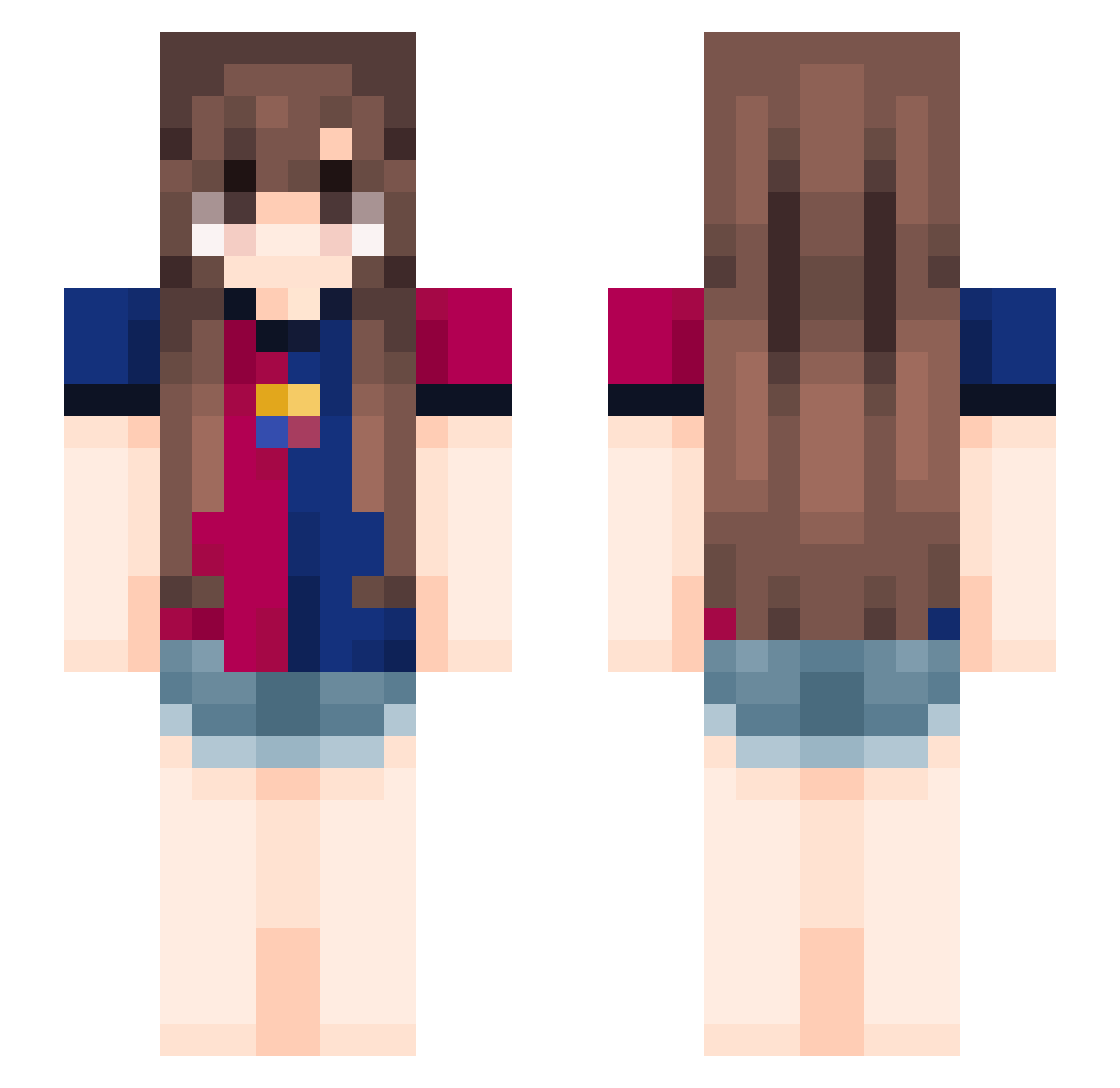 Lureniiiss1312 Minecraft skin, front and back view
