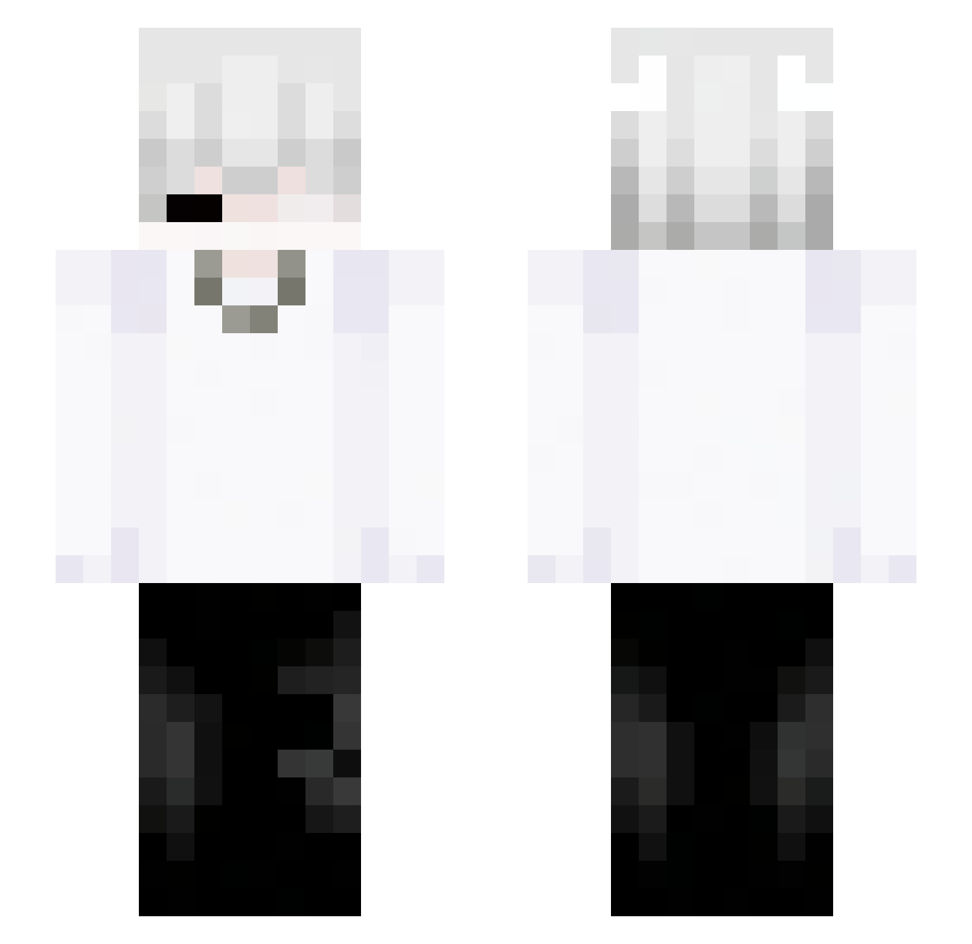 Wxten Minecraft skin, front and back view