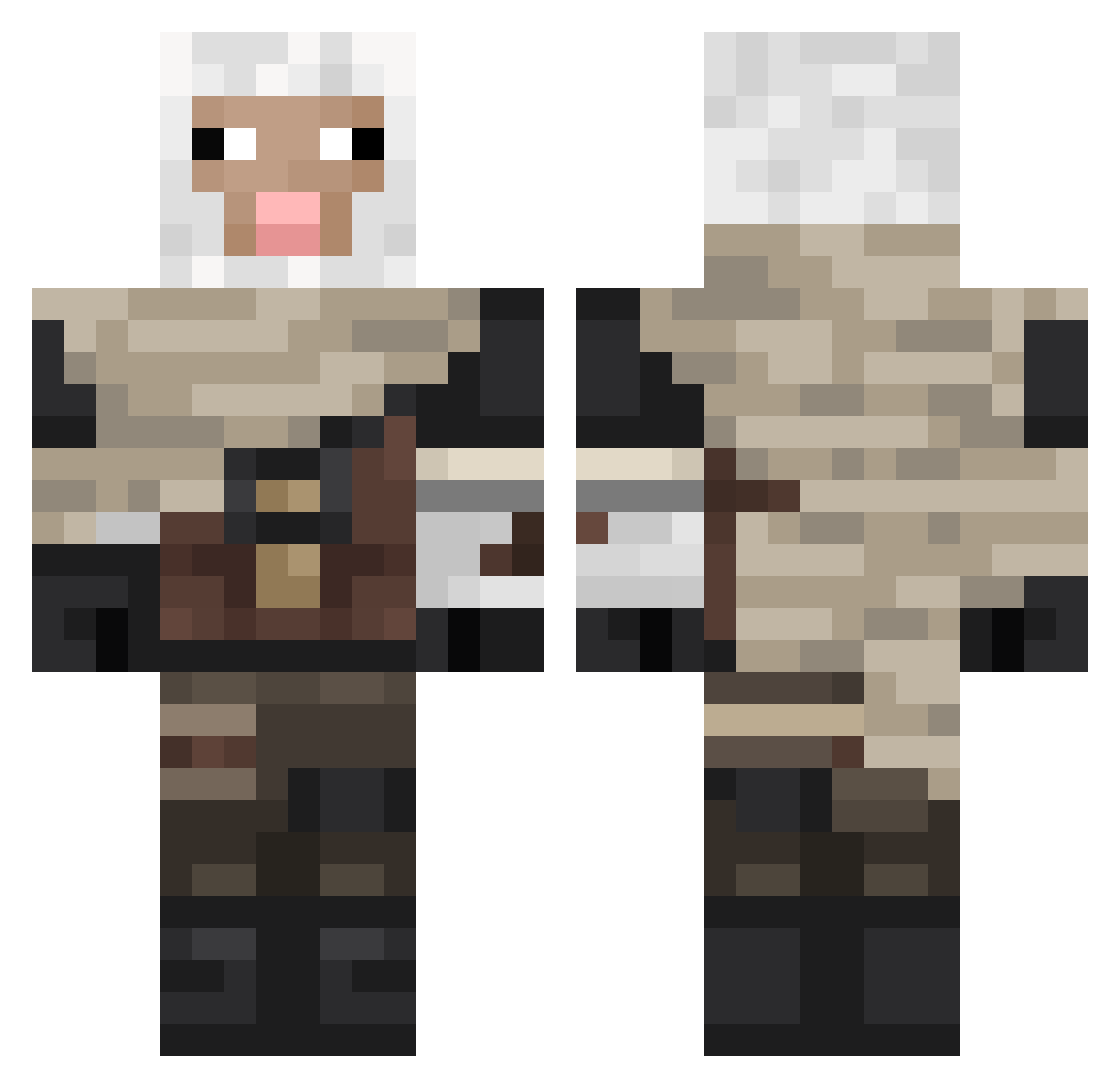 Space_Sheep Minecraft skin, front and back view