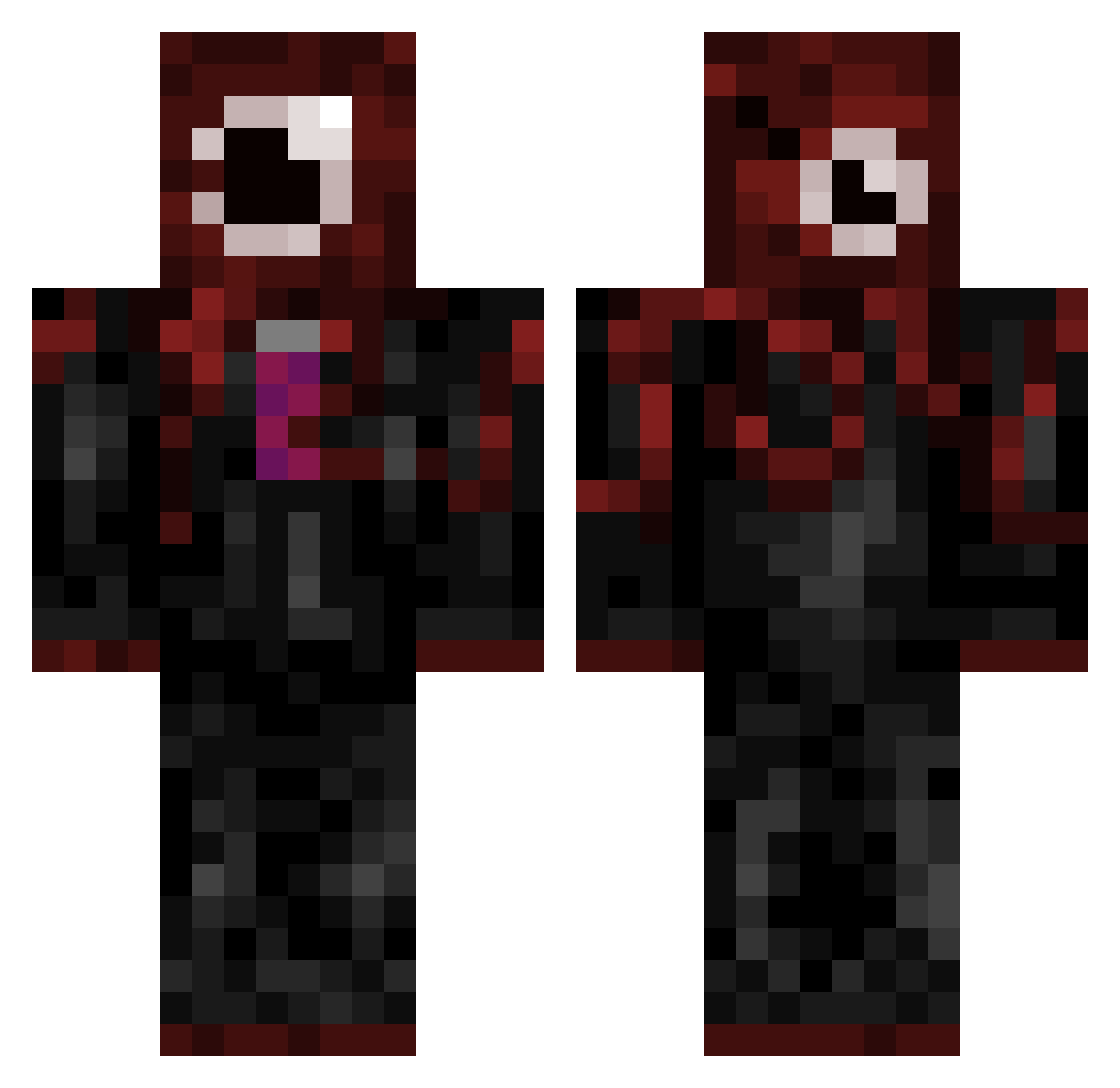 NefflinClient Minecraft skin, front and back view