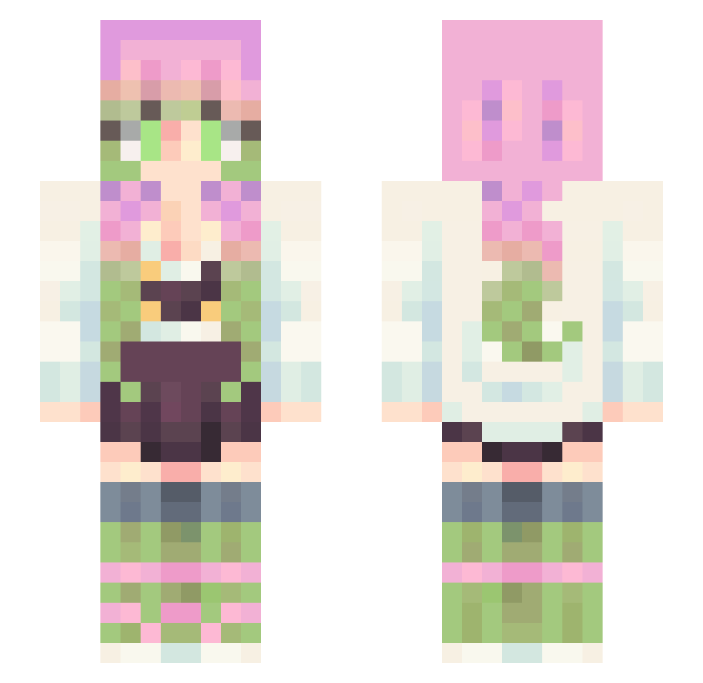 legendfire37 Minecraft skin, front and back view