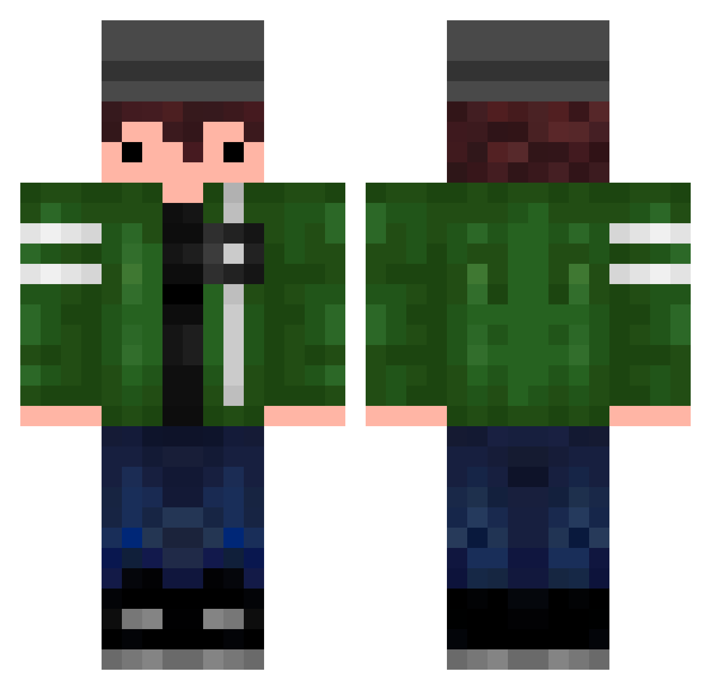 Lekazio Minecraft skin, front and back view
