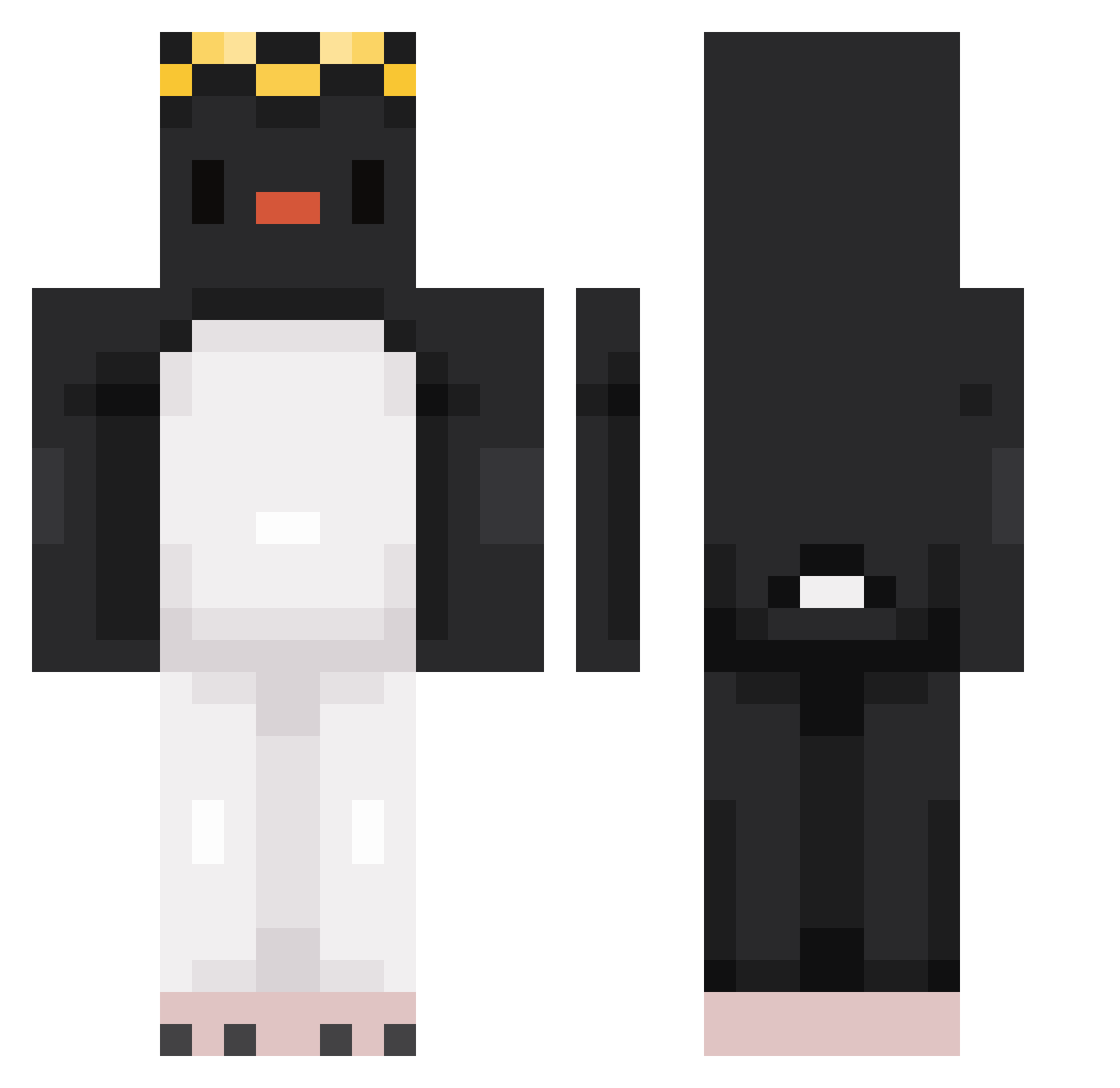 sputnikwon Minecraft skin, front and back view