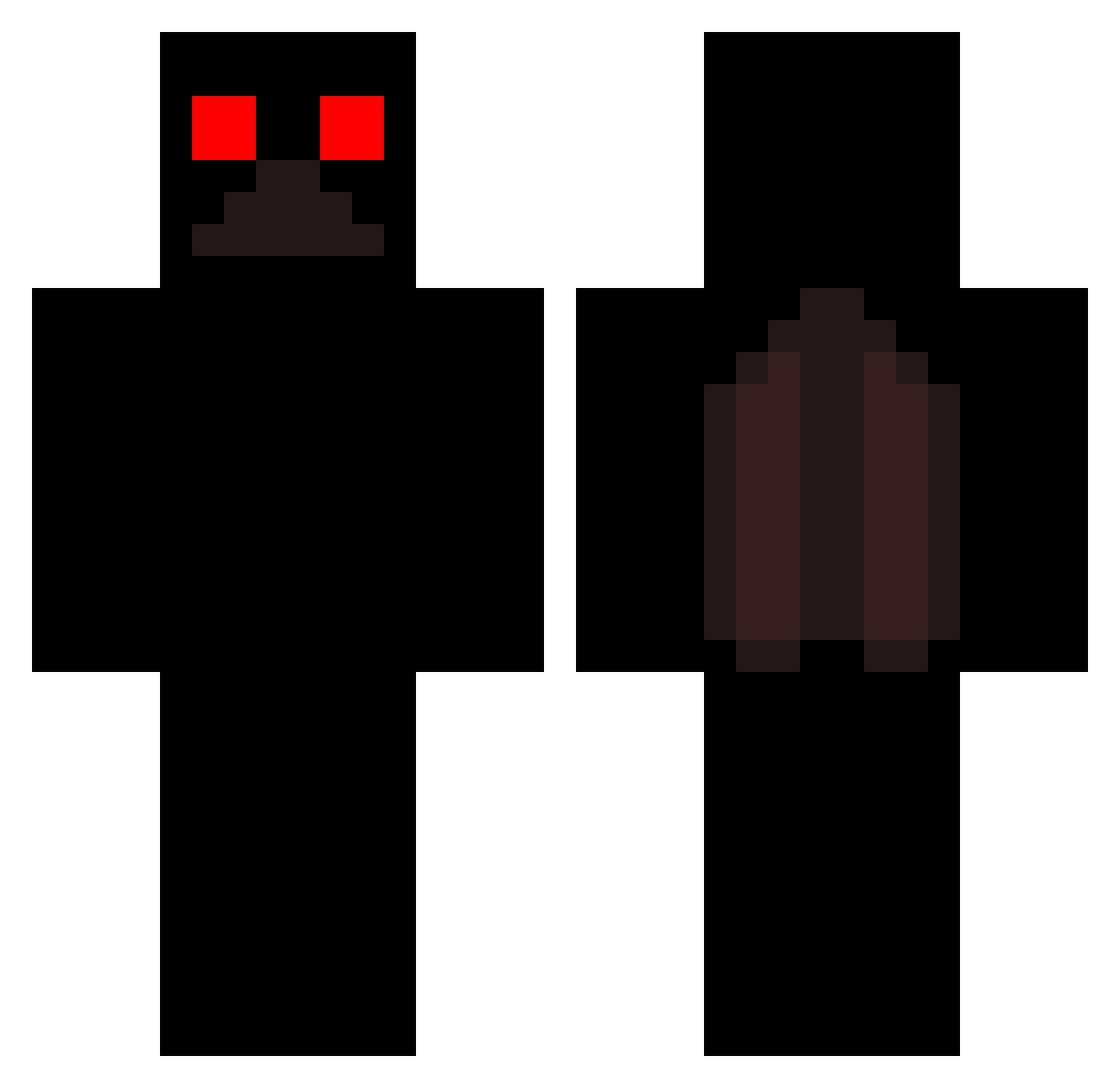 blacktongue Minecraft skin, front and back view