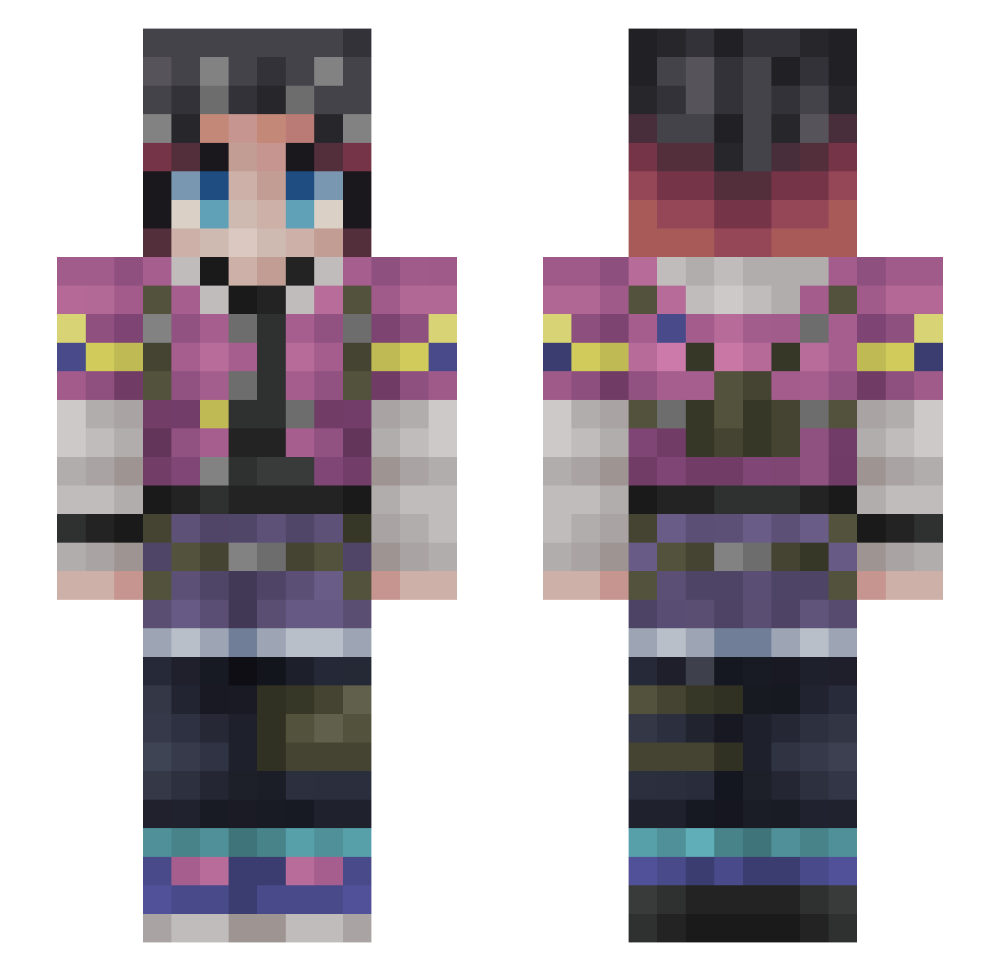 doongi01 Minecraft skin, front and back view