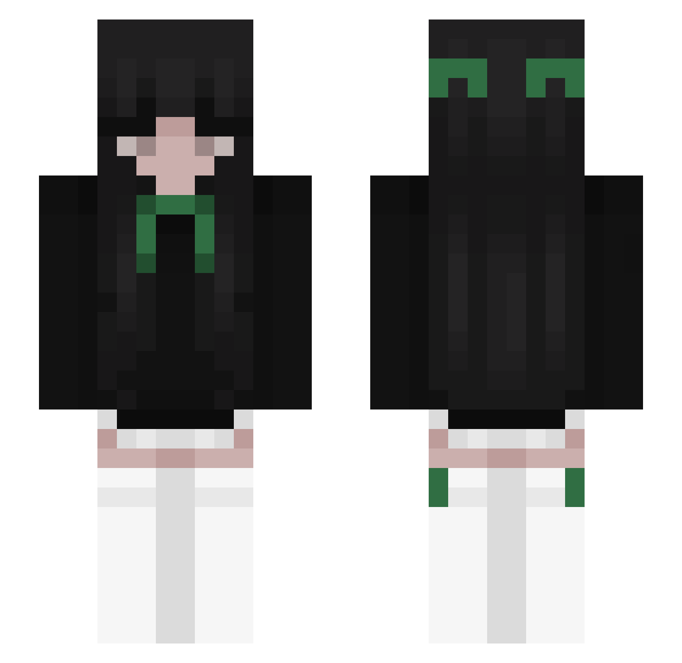Punch Minecraft skin, front and back view