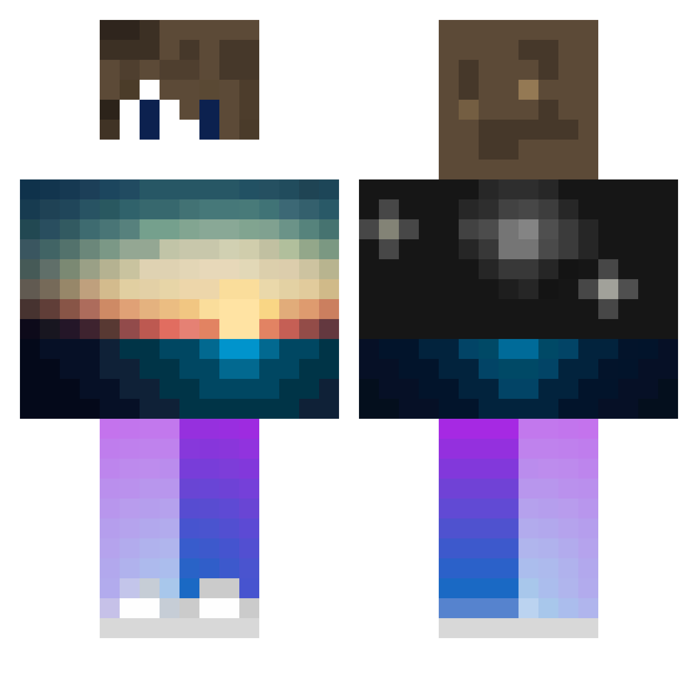 is_usernametaken Minecraft skin, front and back view