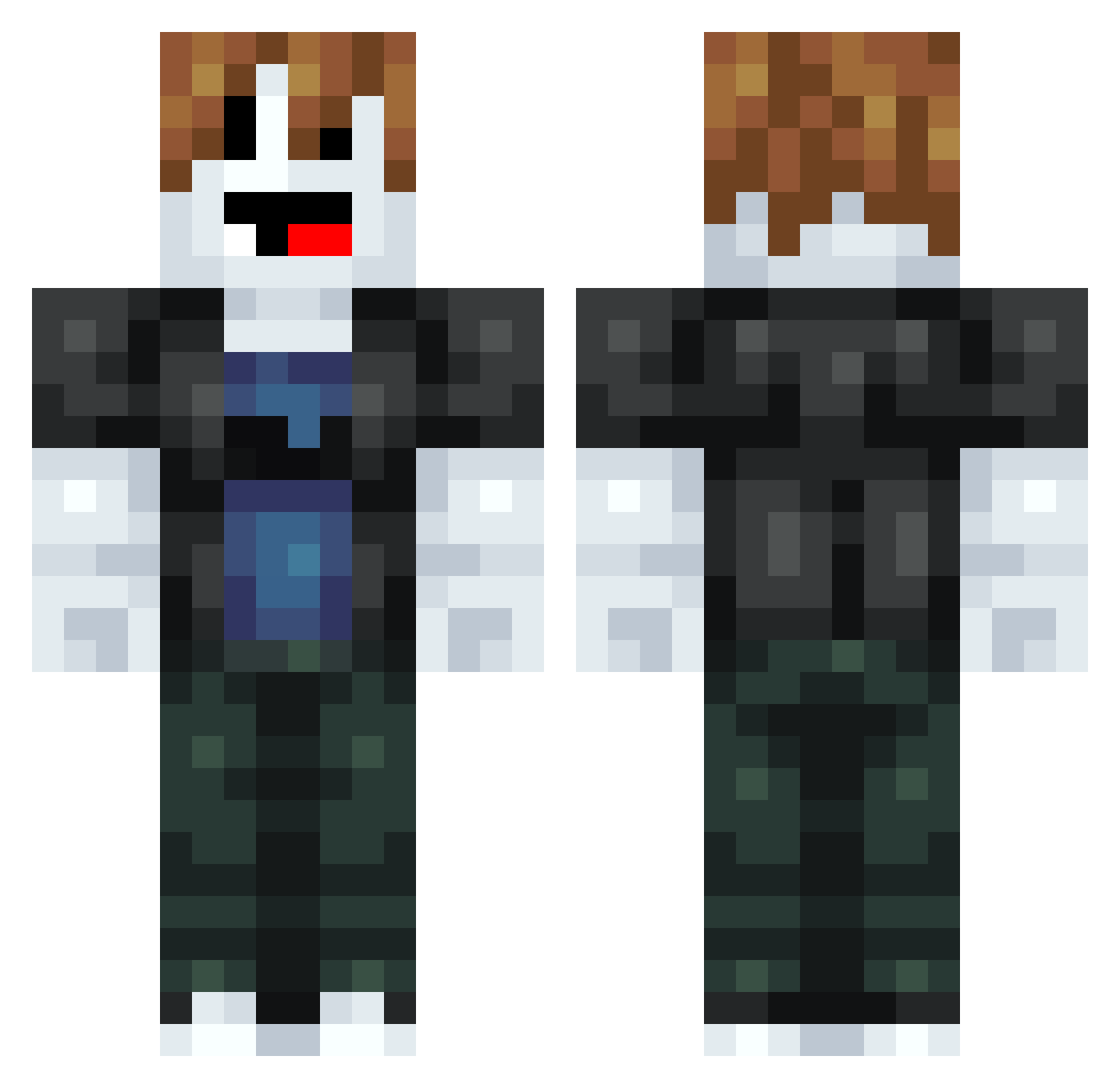 ischool01 Minecraft skin, front and back view