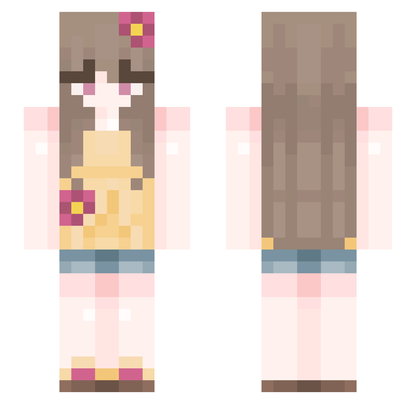 Sitiga Minecraft skin, front and back view