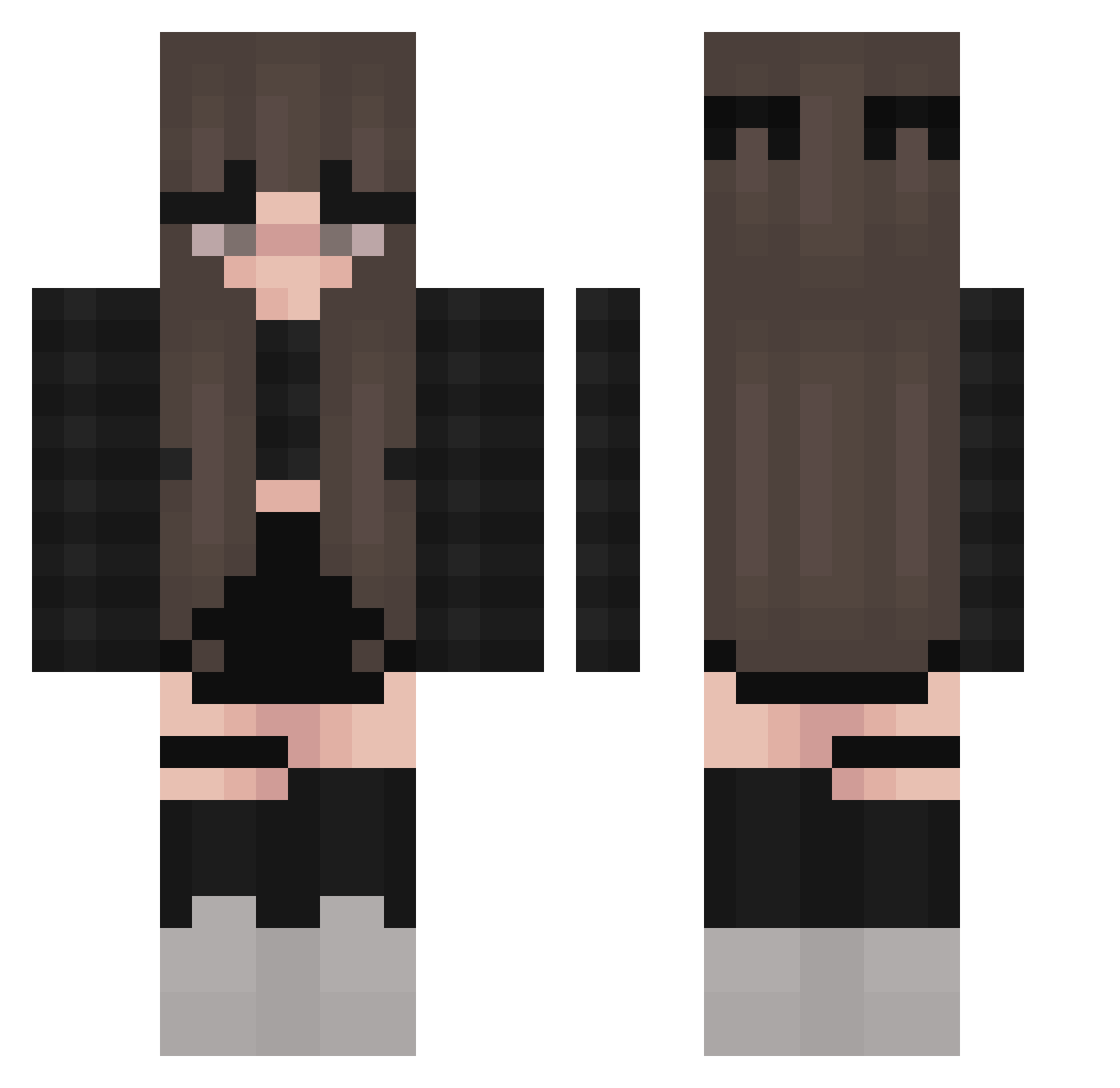 _karkki Minecraft skin, front and back view