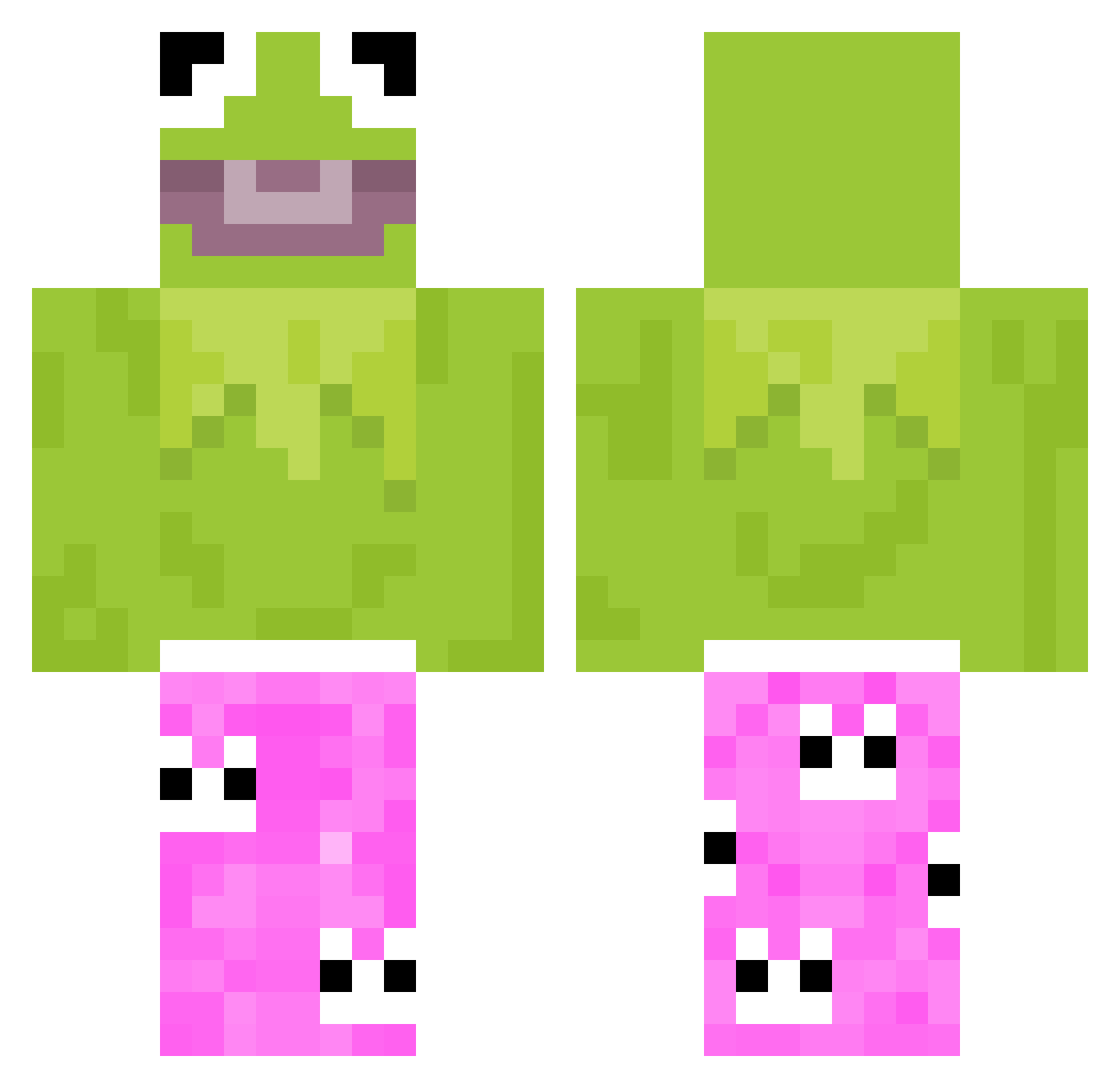 C1wy Minecraft skin, front and back view