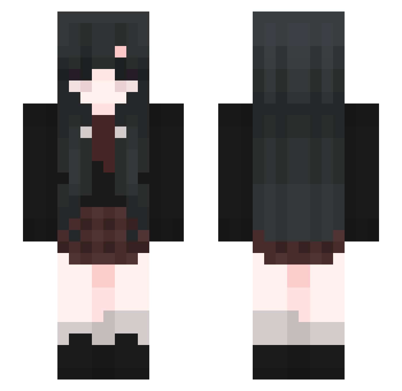 gingko55 Minecraft skin, front and back view