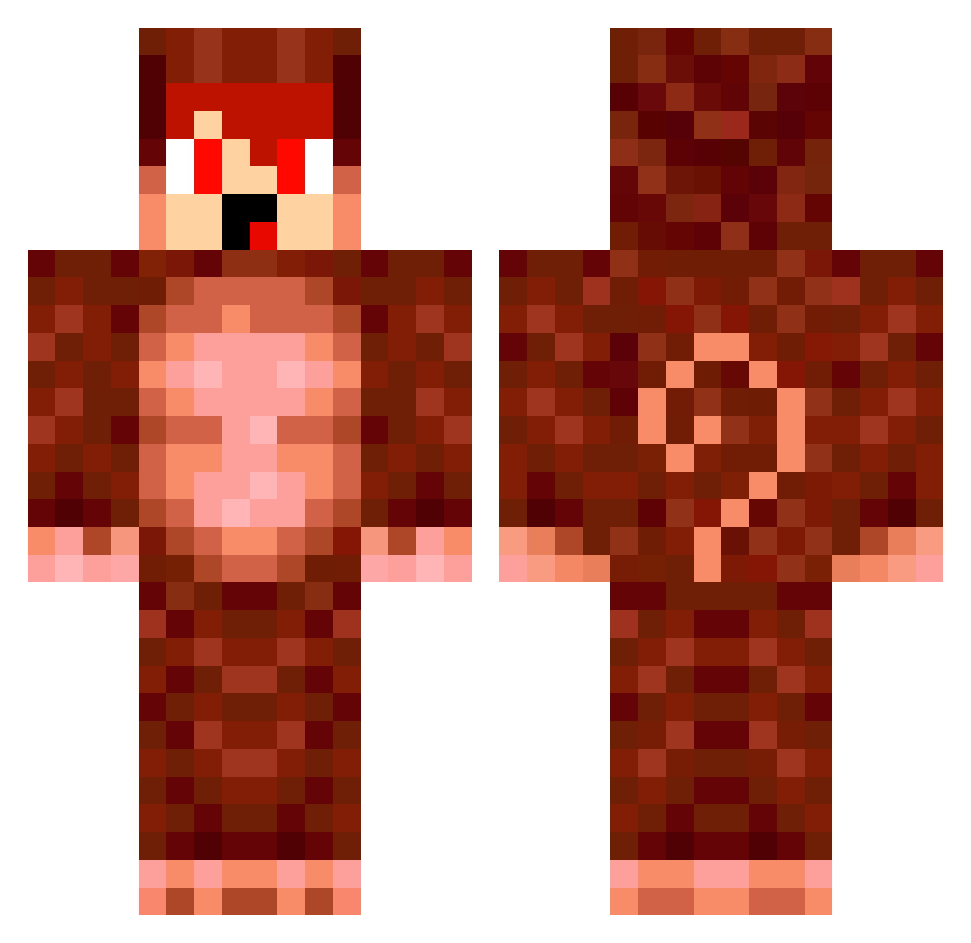 TrickGaludo Minecraft skin, front and back view