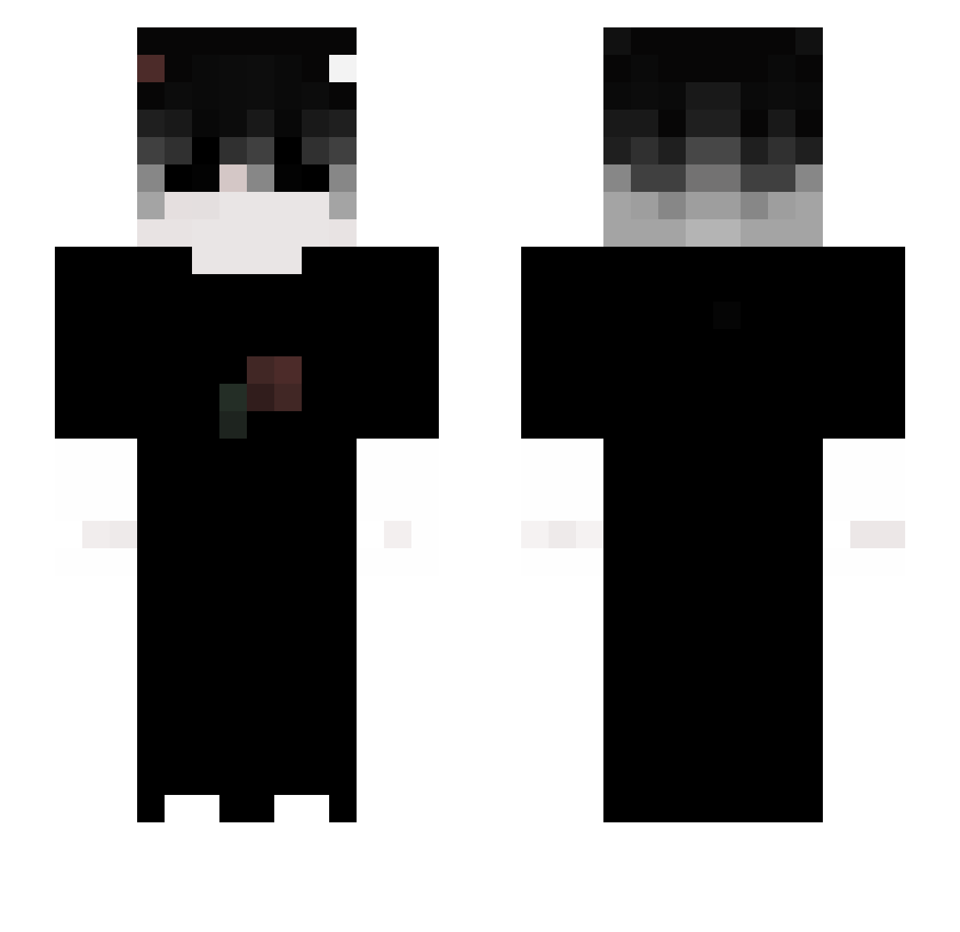 X11RIP Minecraft skin, front and back view