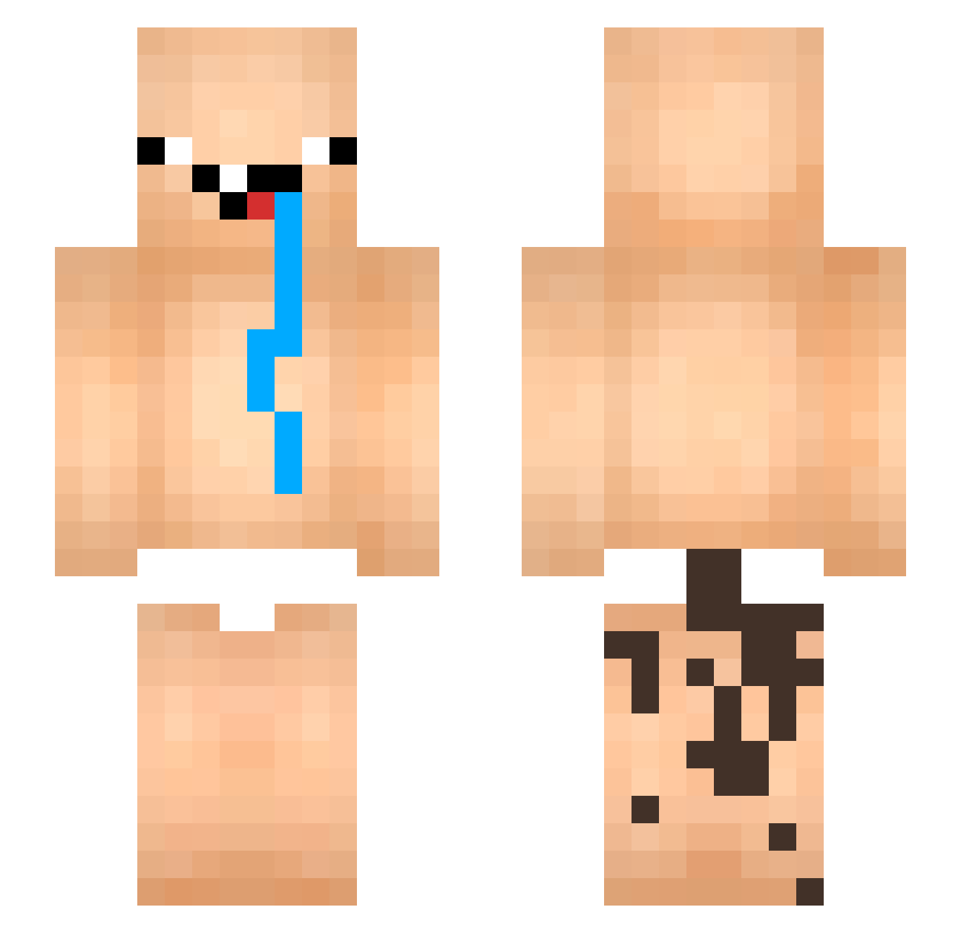 xMaze15 Minecraft skin, front and back view