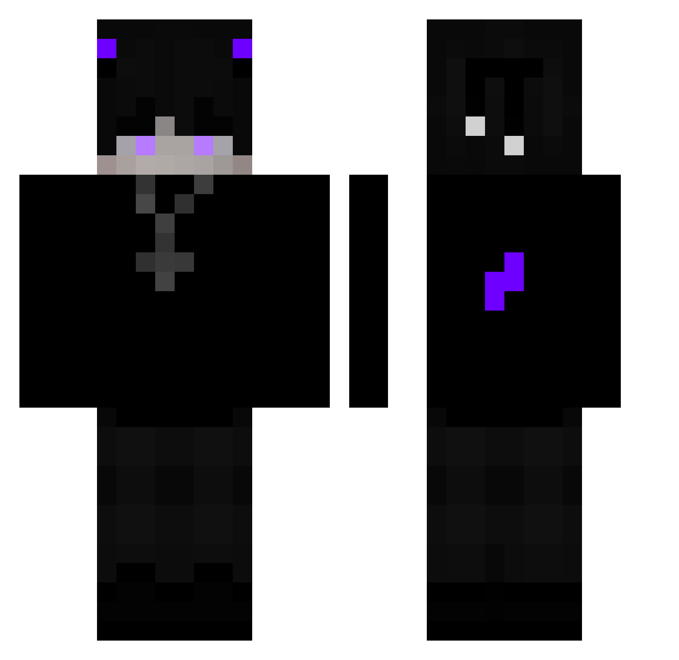 ShaleKendar Minecraft skin, front and back view