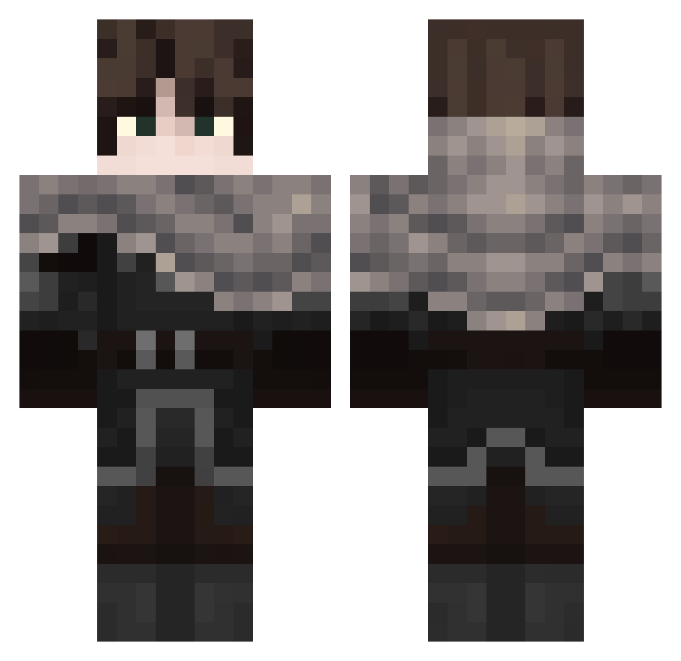 Rueslan Minecraft skin, front and back view