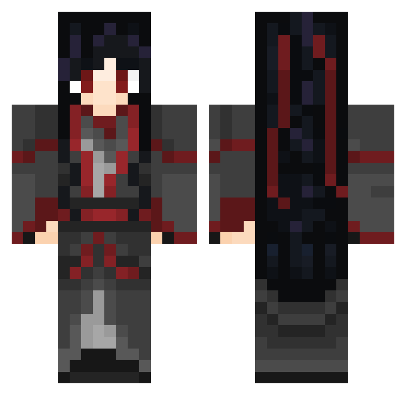 Yangdaddy Minecraft skin, front and back view