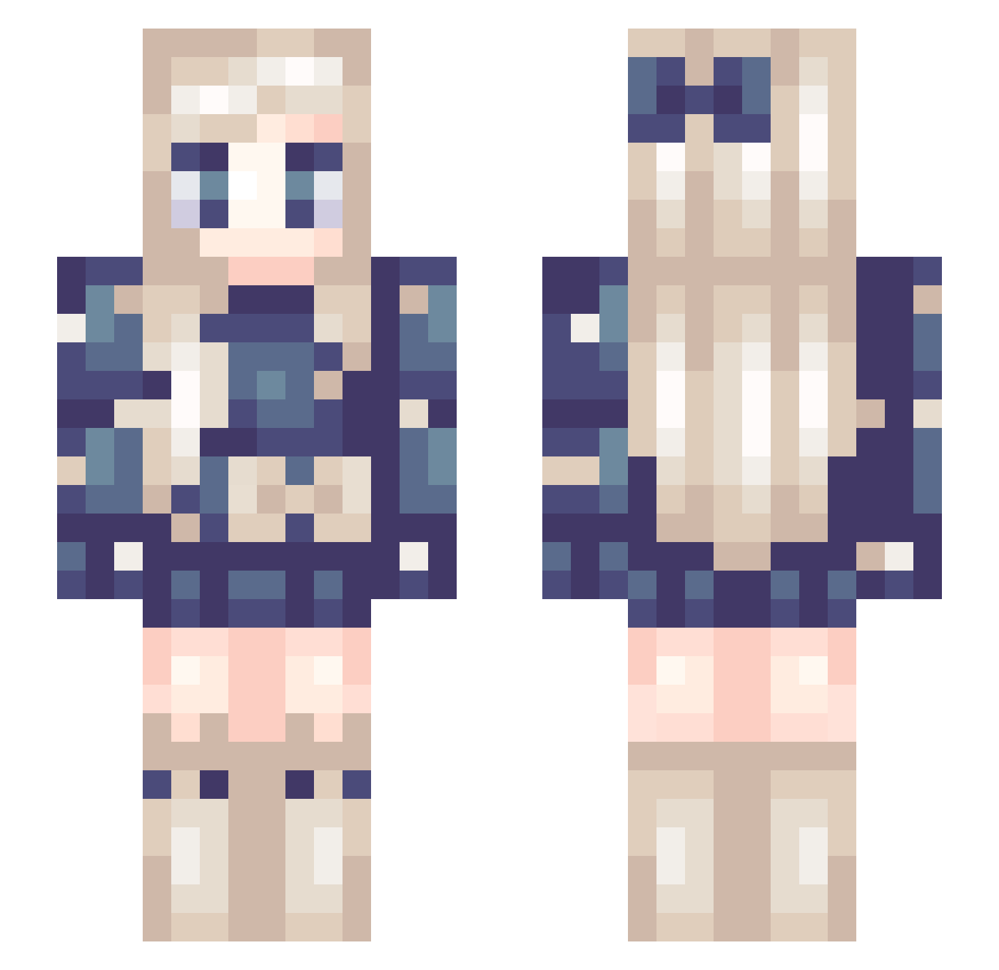 Vanaprastha Minecraft skin, front and back view