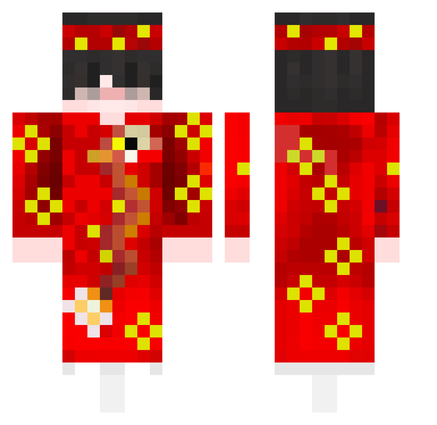 tencon Minecraft skin, front and back view