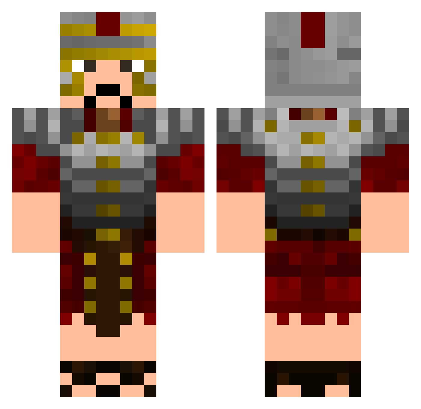 Alex_SPQR Minecraft skin, front and back view