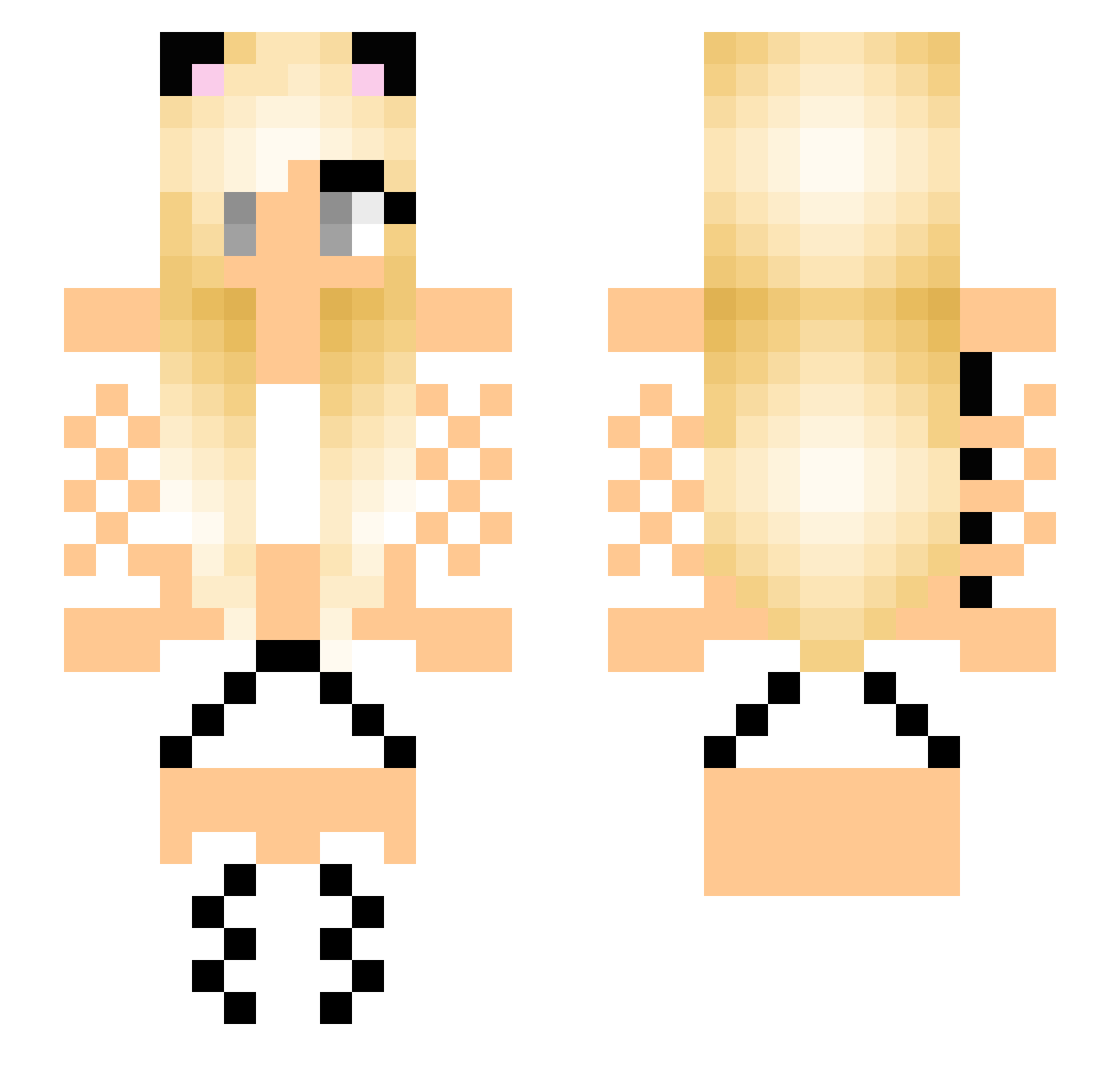 Viviiiiie Minecraft skin, front and back view