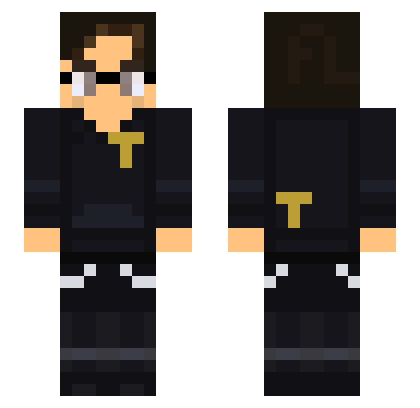 turboblower Minecraft skin, front and back view