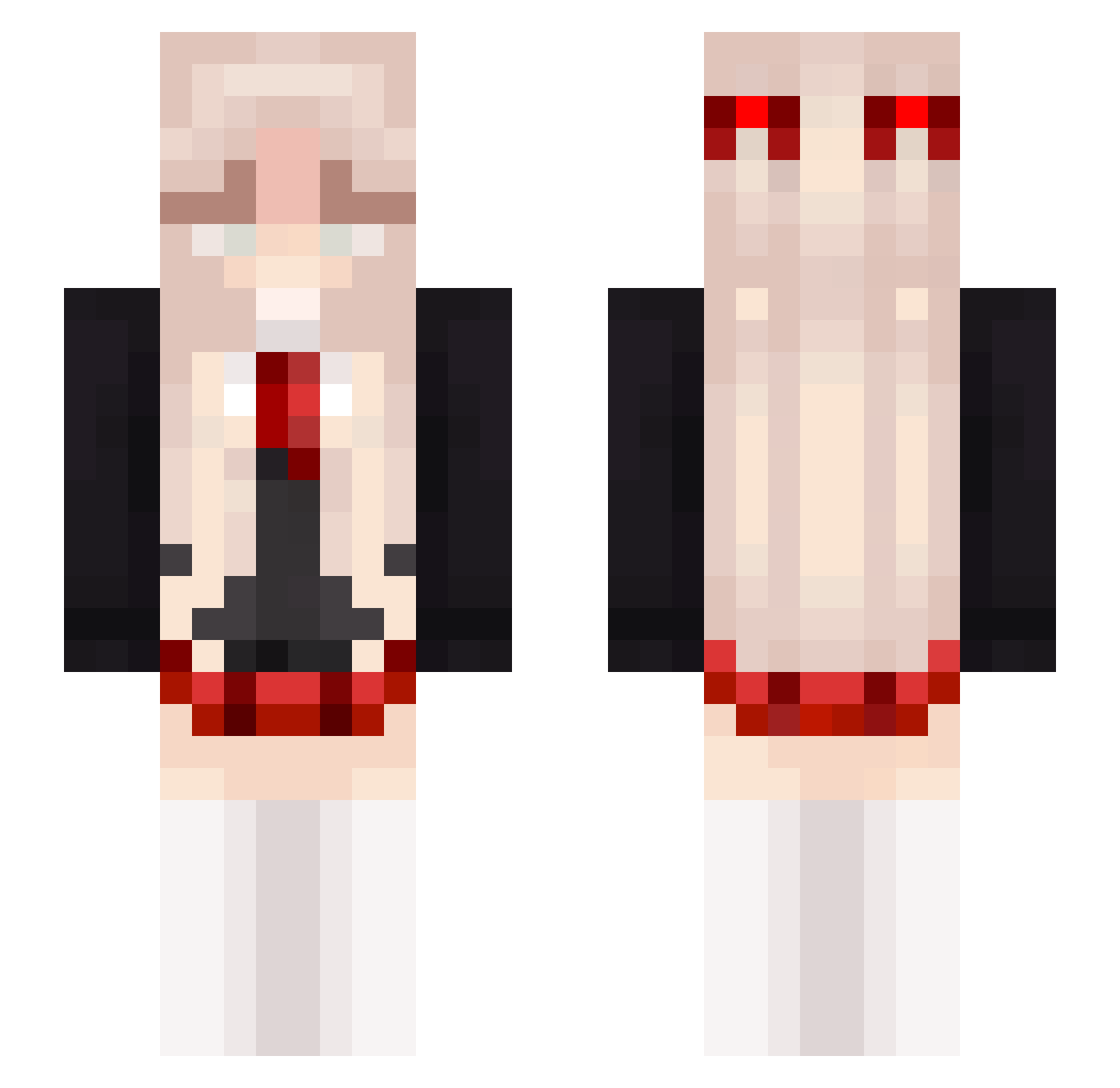 UhuCraft13 Minecraft skin, front and back view