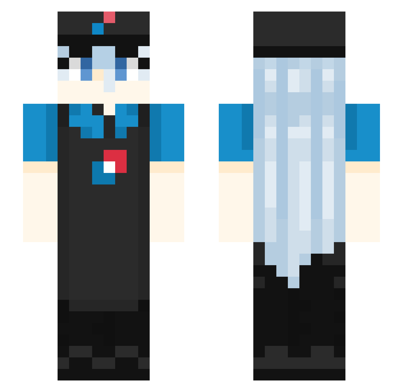 Ellaful Minecraft skin, front and back view