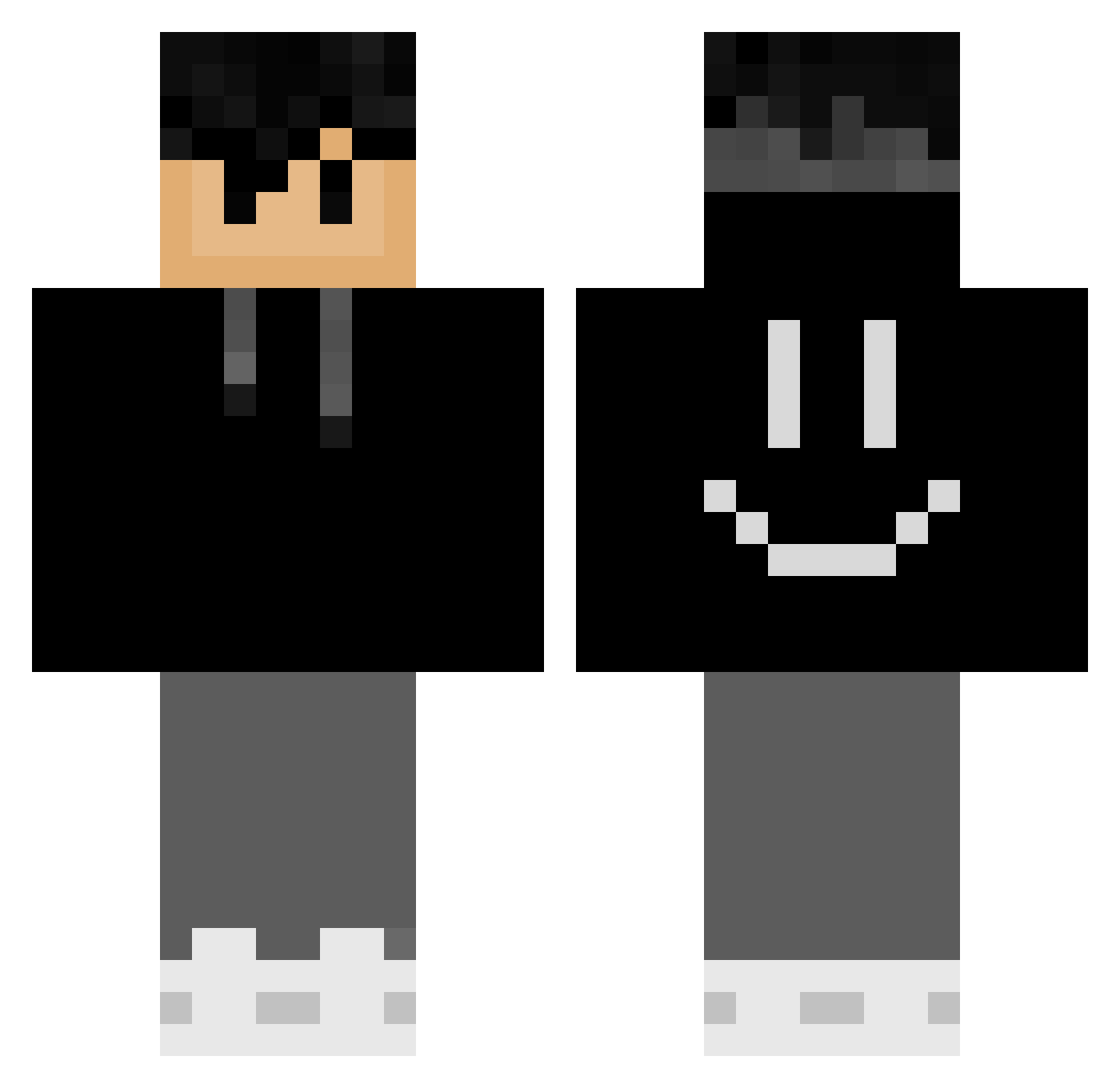 Technicalmedia Minecraft skin, front and back view