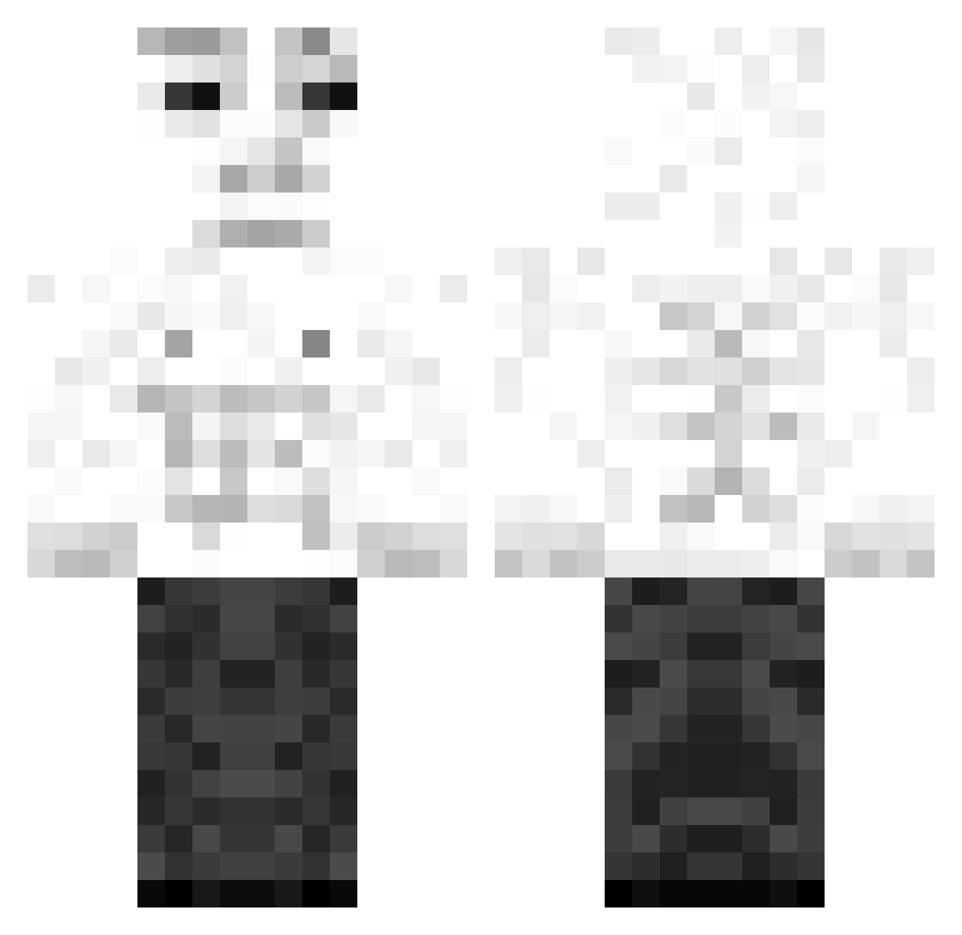 oenis Minecraft skin, front and back view
