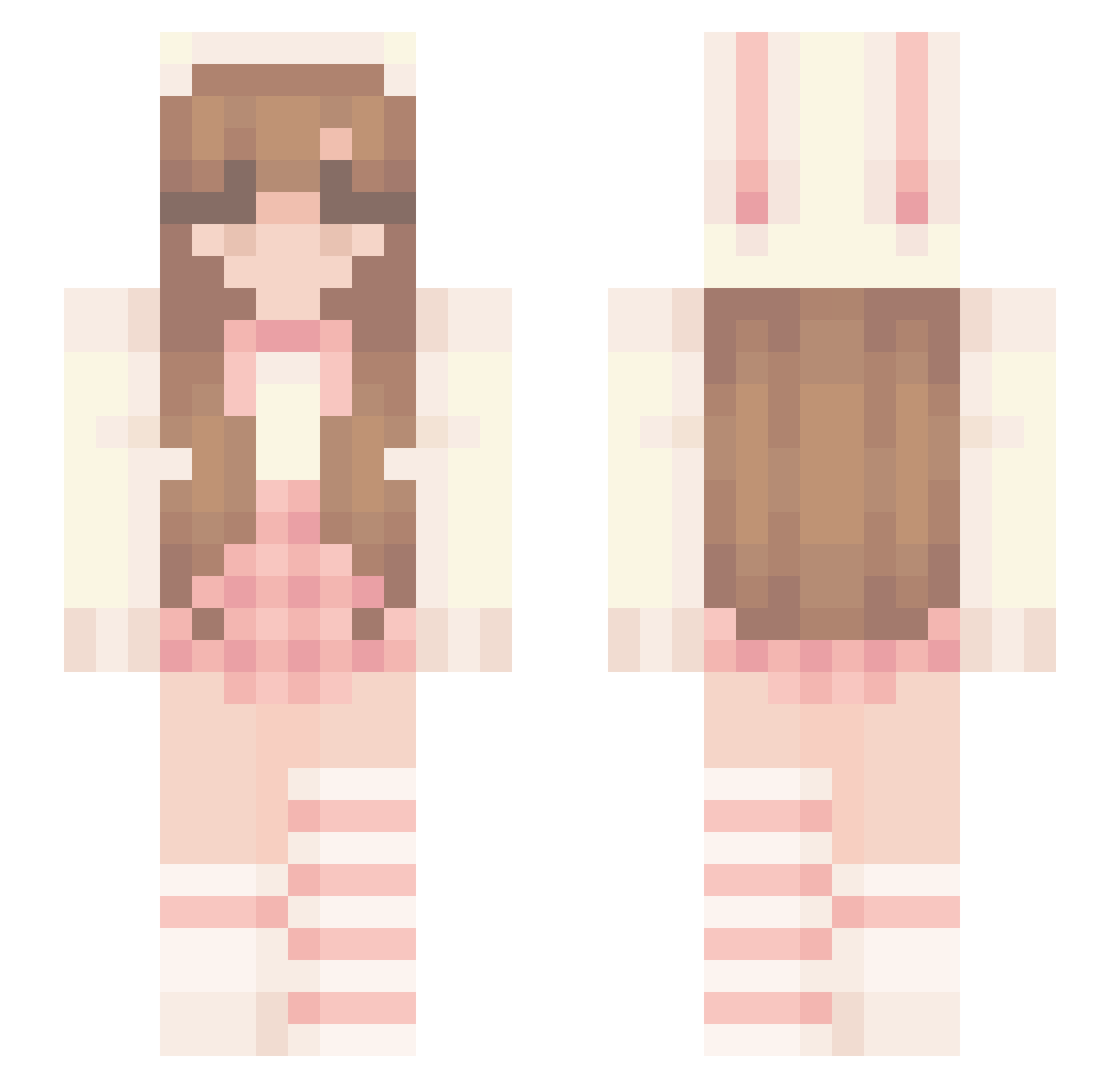 Thouaiba Minecraft skin, front and back view
