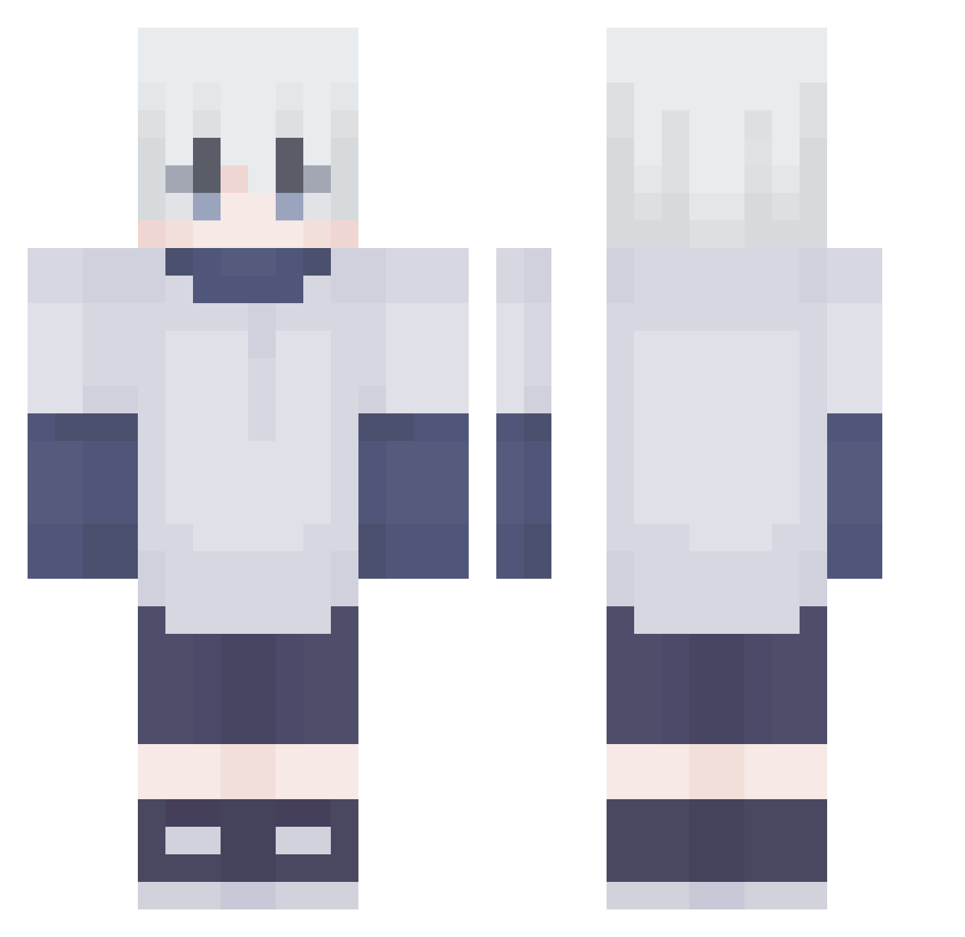 Speechless520 Minecraft skin, front and back view
